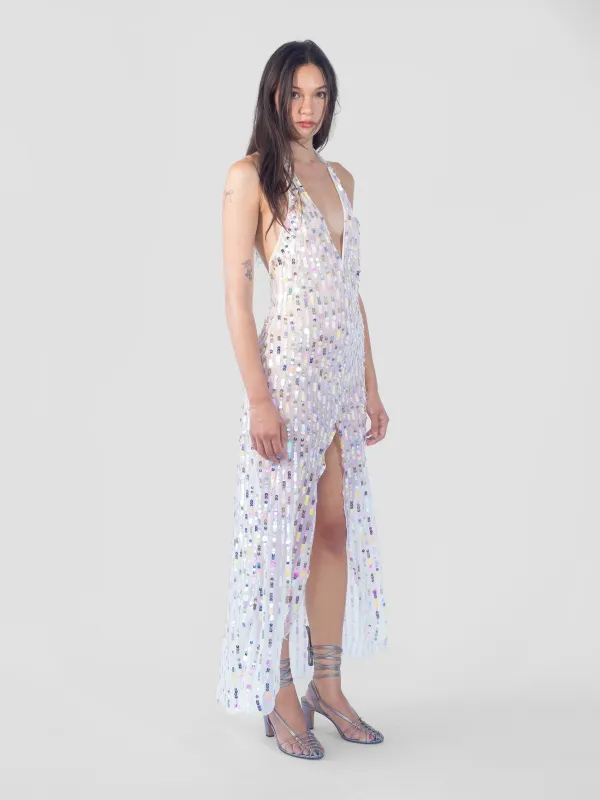 Harmony Dress - White Sequin sold by Dana Foley NYC