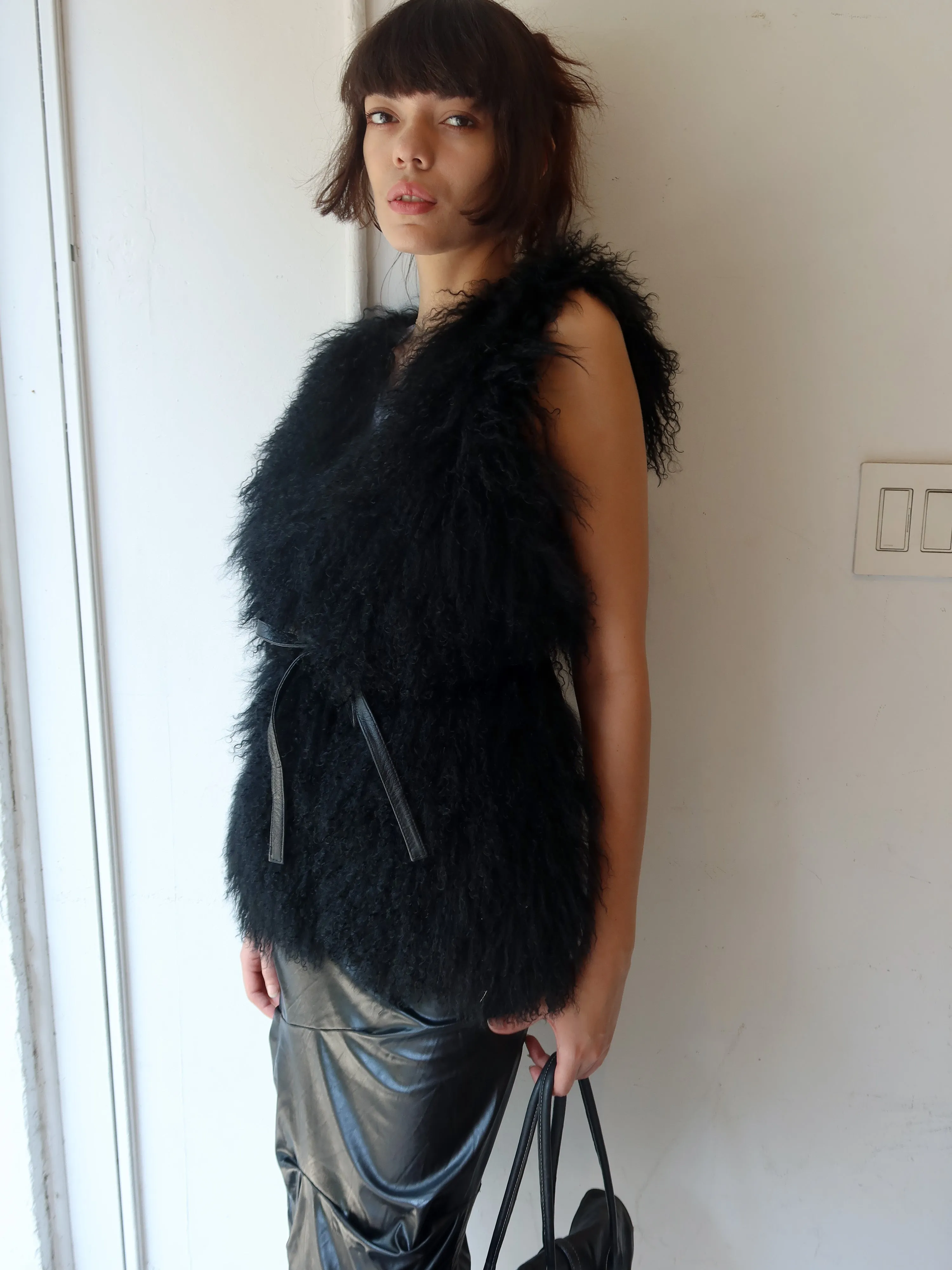 Vintage Shearling Vest sold by Dana Foley NYC product image thumbnail 5