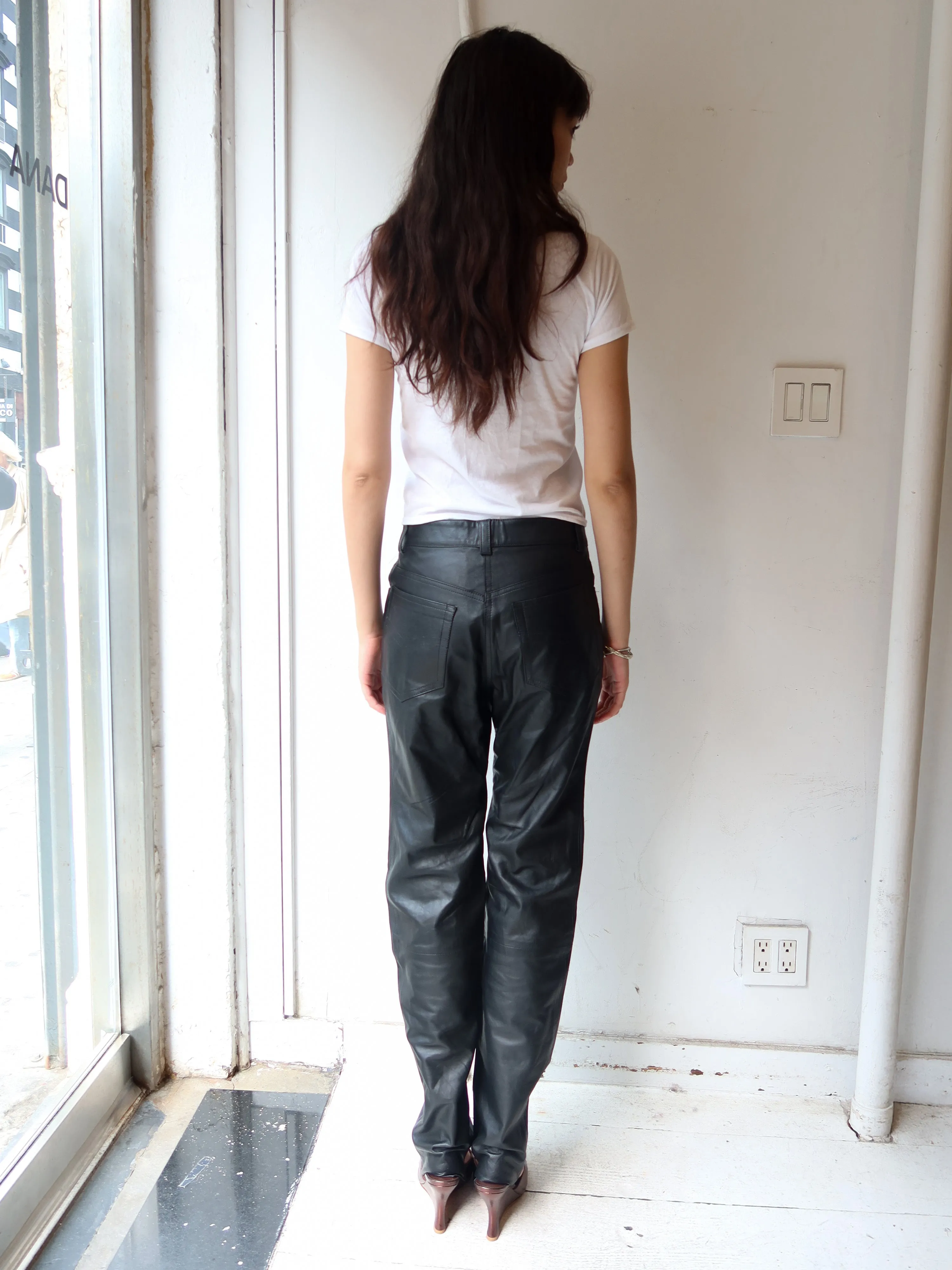 Vintage Italian Leather Pants sold by Dana Foley NYC product image thumbnail 3