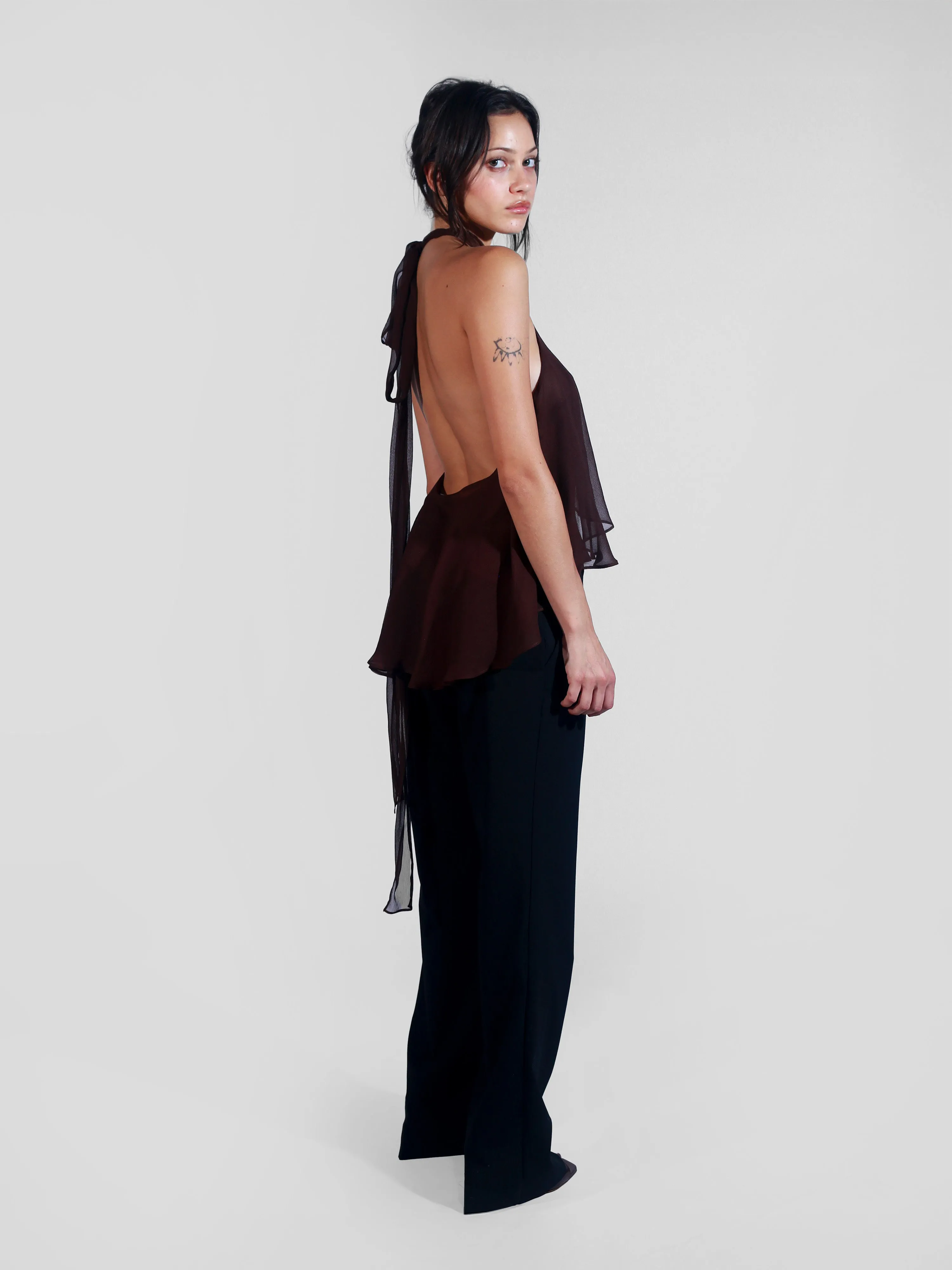 Flutter Top - Brown sold by Dana Foley NYC