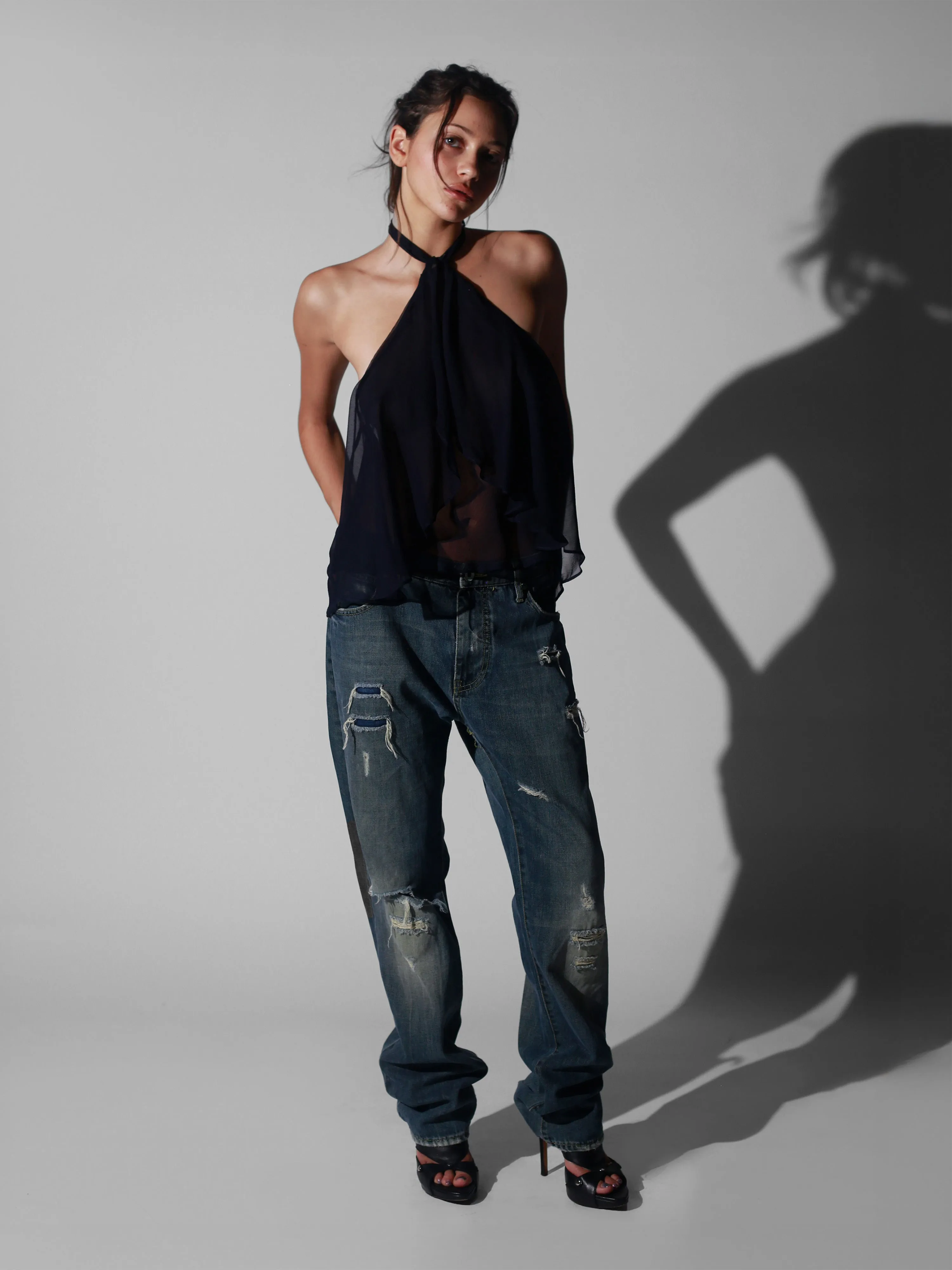 Flutter Top - Navy sold by Dana Foley NYC product image thumbnail 4