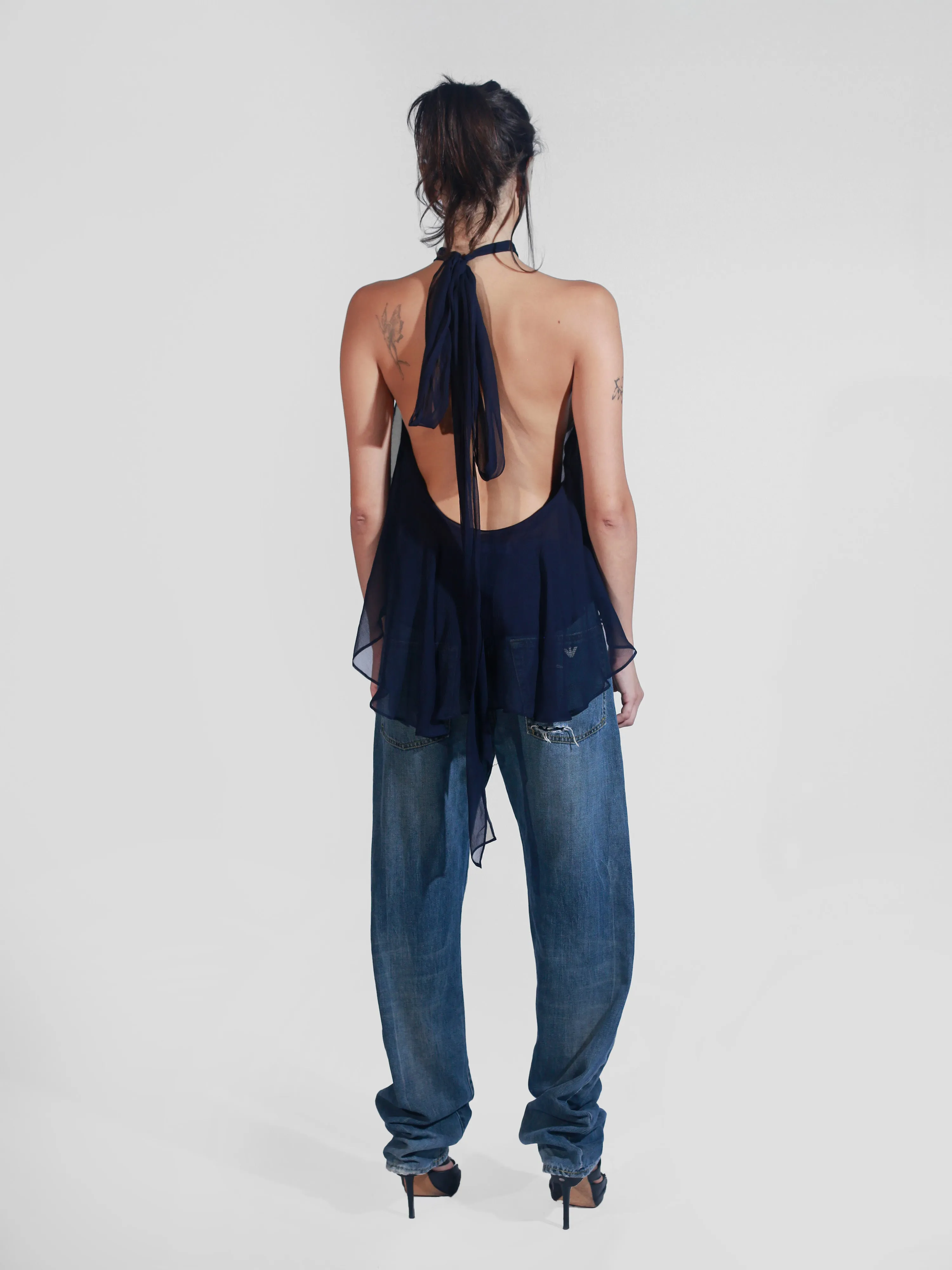 Flutter Top - Navy sold by Dana Foley NYC product image thumbnail 3