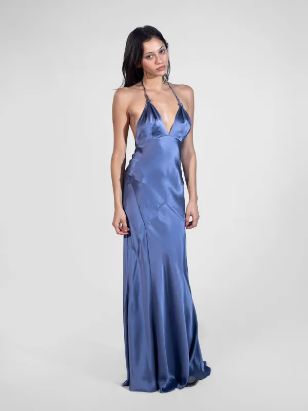 Boulevard Dress - Slate Blue sold by Dana Foley NYC