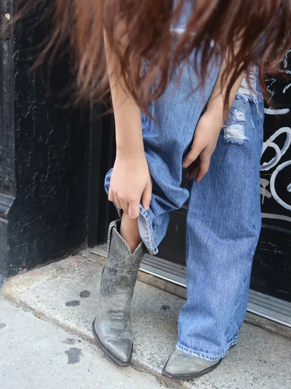 Vintage Worn Grey Boots sold by Dana Foley NYC