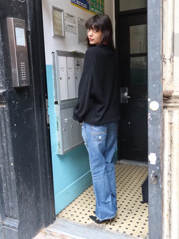 Vintage Black Cashmere Crew sold by Dana Foley NYC