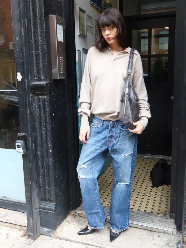 Vintage Creme Cashmere Crew sold by Dana Foley NYC