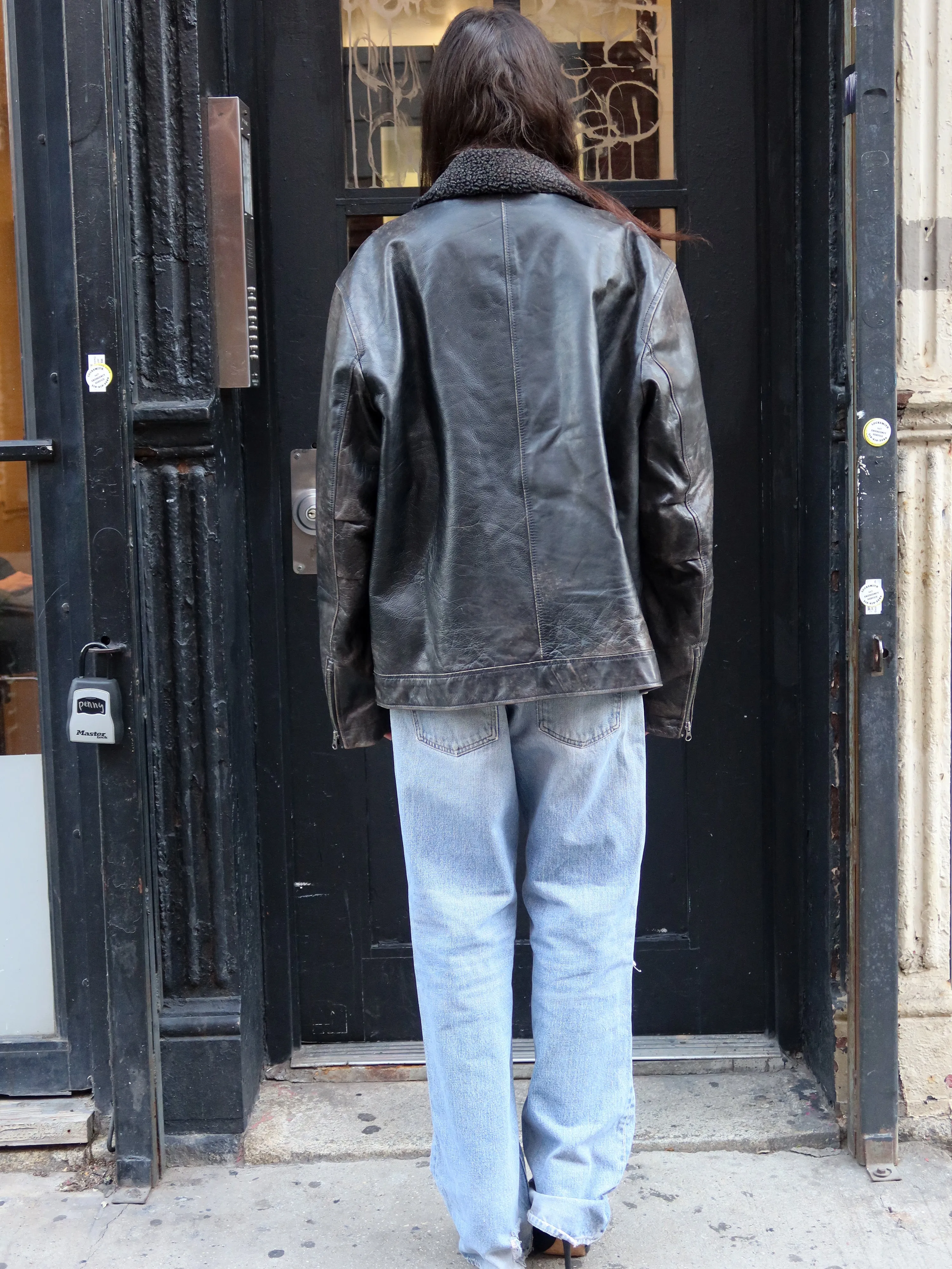 Vintage Gap Leather Jacket sold by Dana Foley NYC product image thumbnail 2