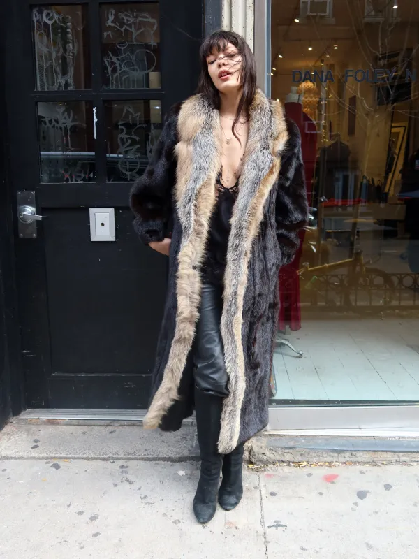 Vintage Mink and Fox Fur Coat sold by Dana Foley NYC