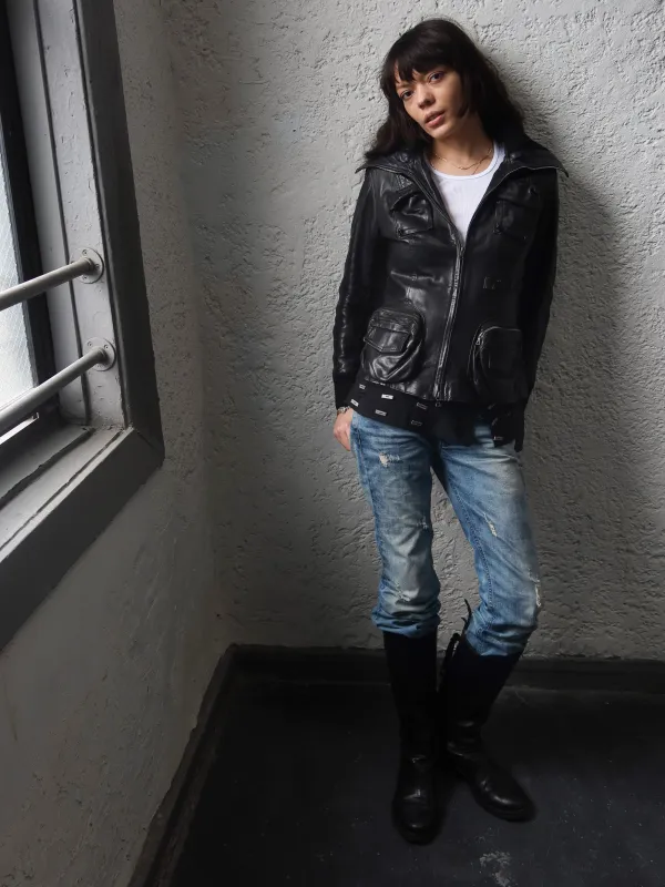 Vintage French Leather Jacket sold by Dana Foley NYC