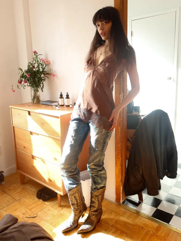 Lace Cami - Brown sold by Dana Foley NYC