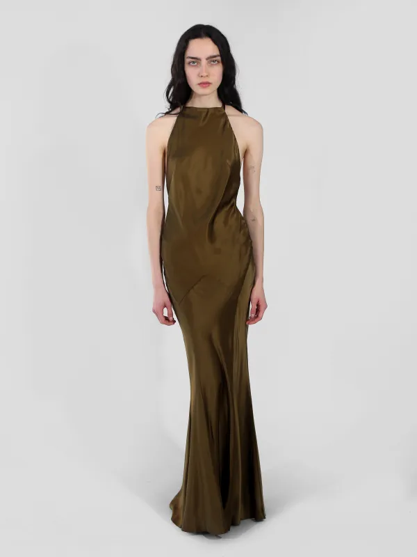 Hollywood Gown - Olive sold by Dana Foley NYC