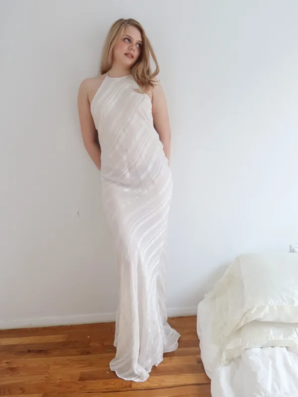 Romantic Halter Dress - White sold by Dana Foley NYC