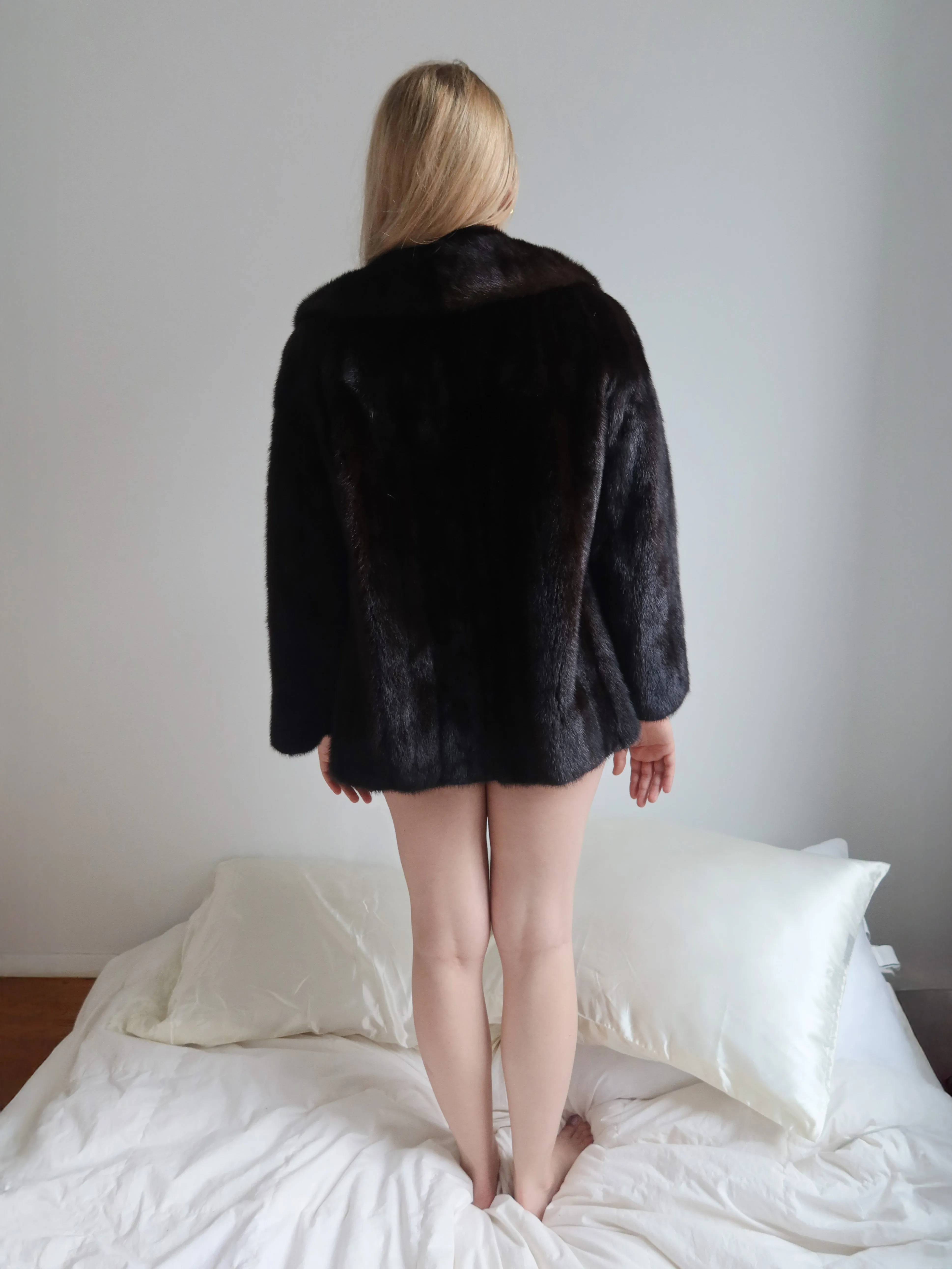 Vintage Mink Mini Fur Coat sold by Dana Foley NYC product image thumbnail 2