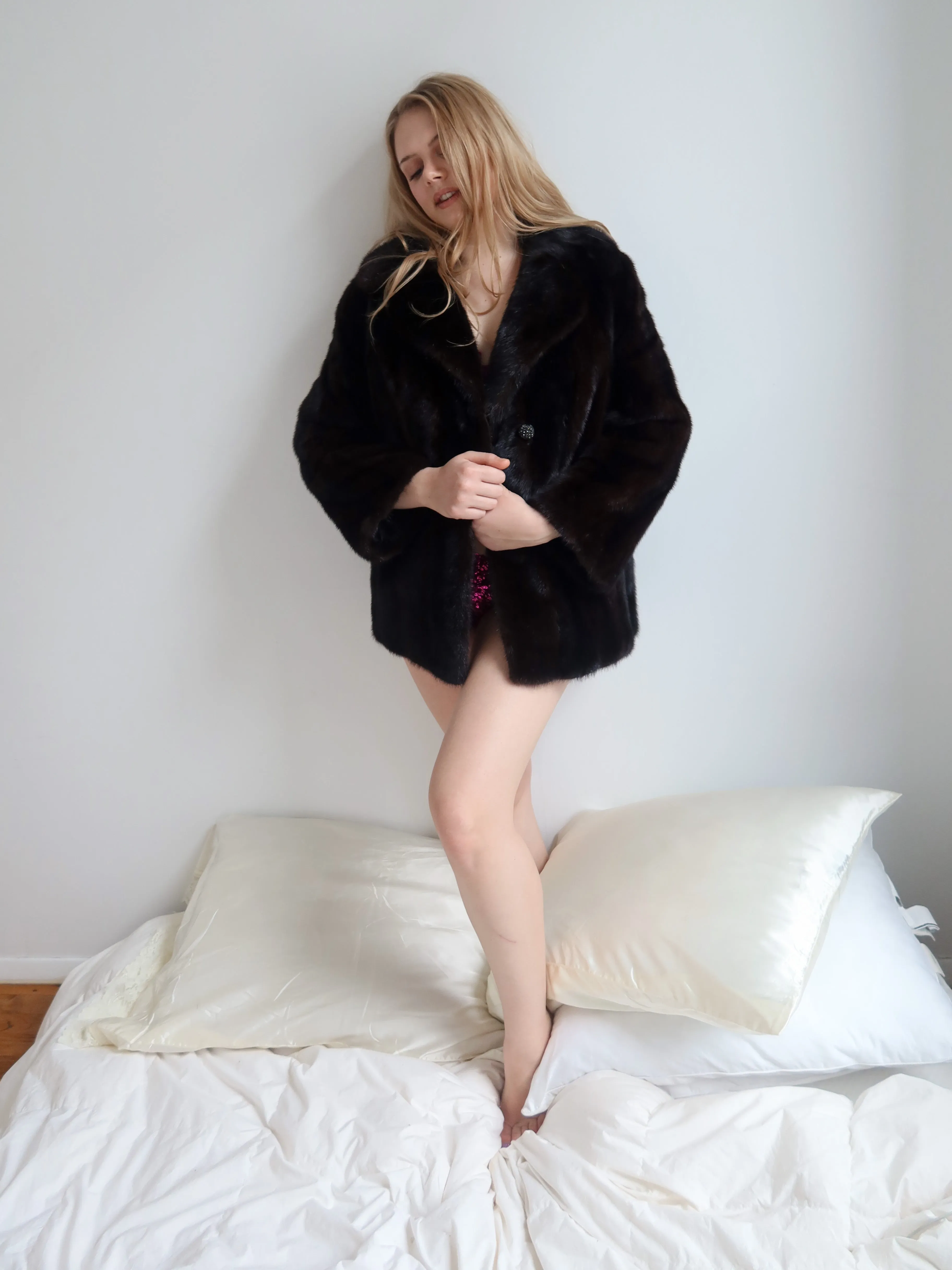 Vintage Mink Mini Fur Coat sold by Dana Foley NYC product image thumbnail 3