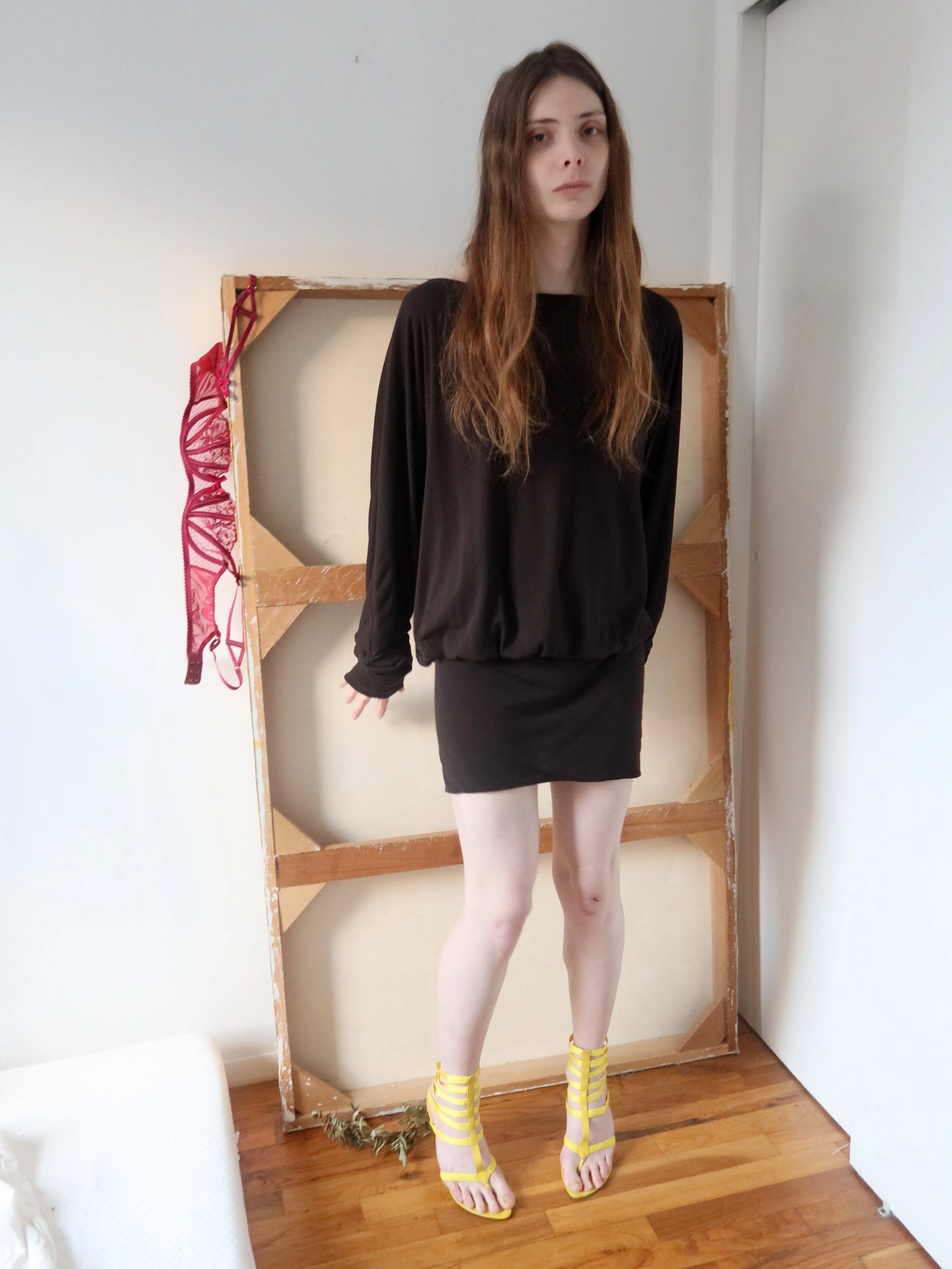 Dolman Sleeve Mini - Brown sold by Dana Foley NYC product image thumbnail 2