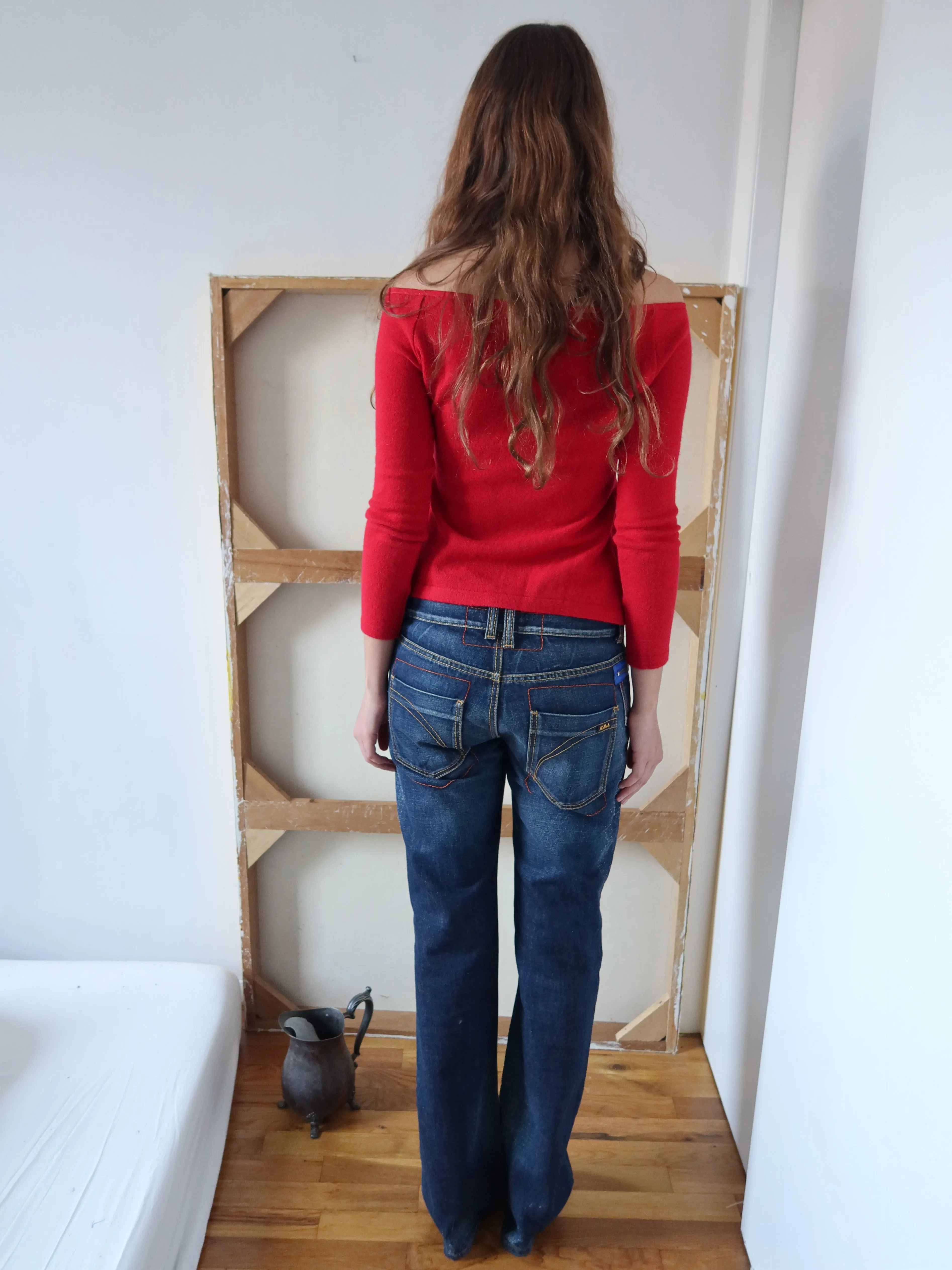 Reworked Izzy Cardigan - Red sold by Dana Foley NYC product image thumbnail 4