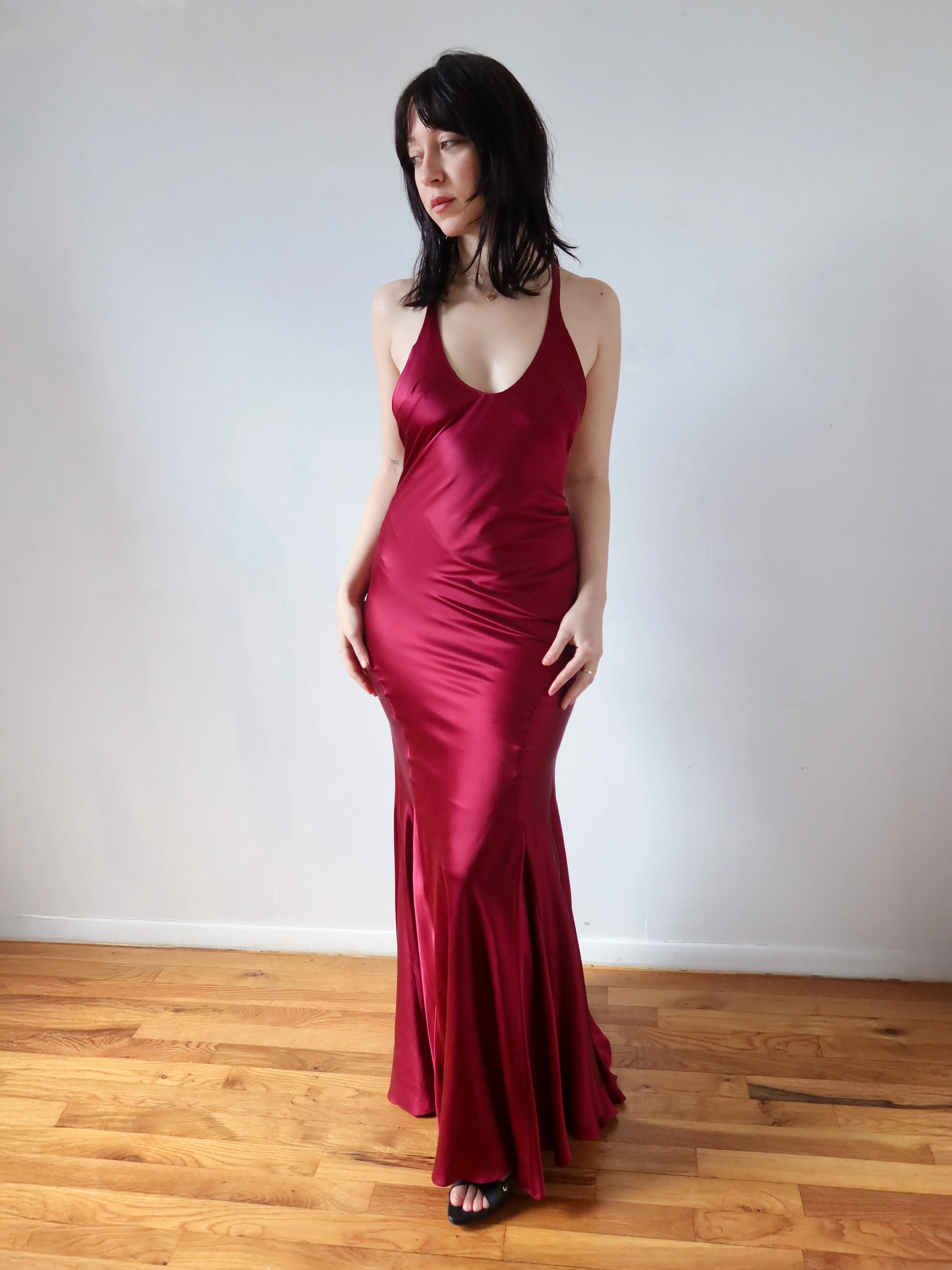 Gia Gown - Burgundy sold by Dana Foley NYC product image thumbnail 2