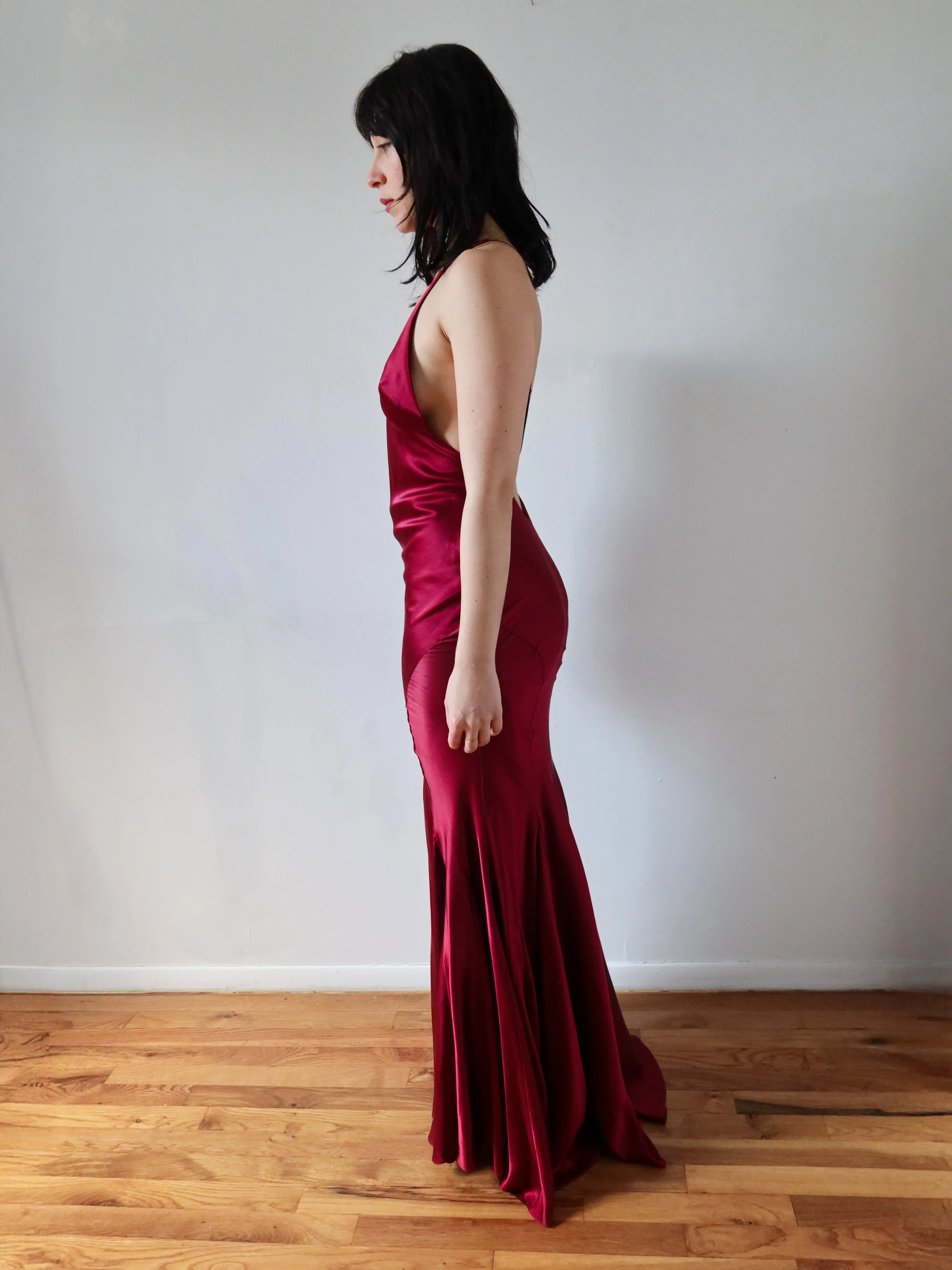 Gia Gown - Burgundy sold by Dana Foley NYC product image thumbnail 4