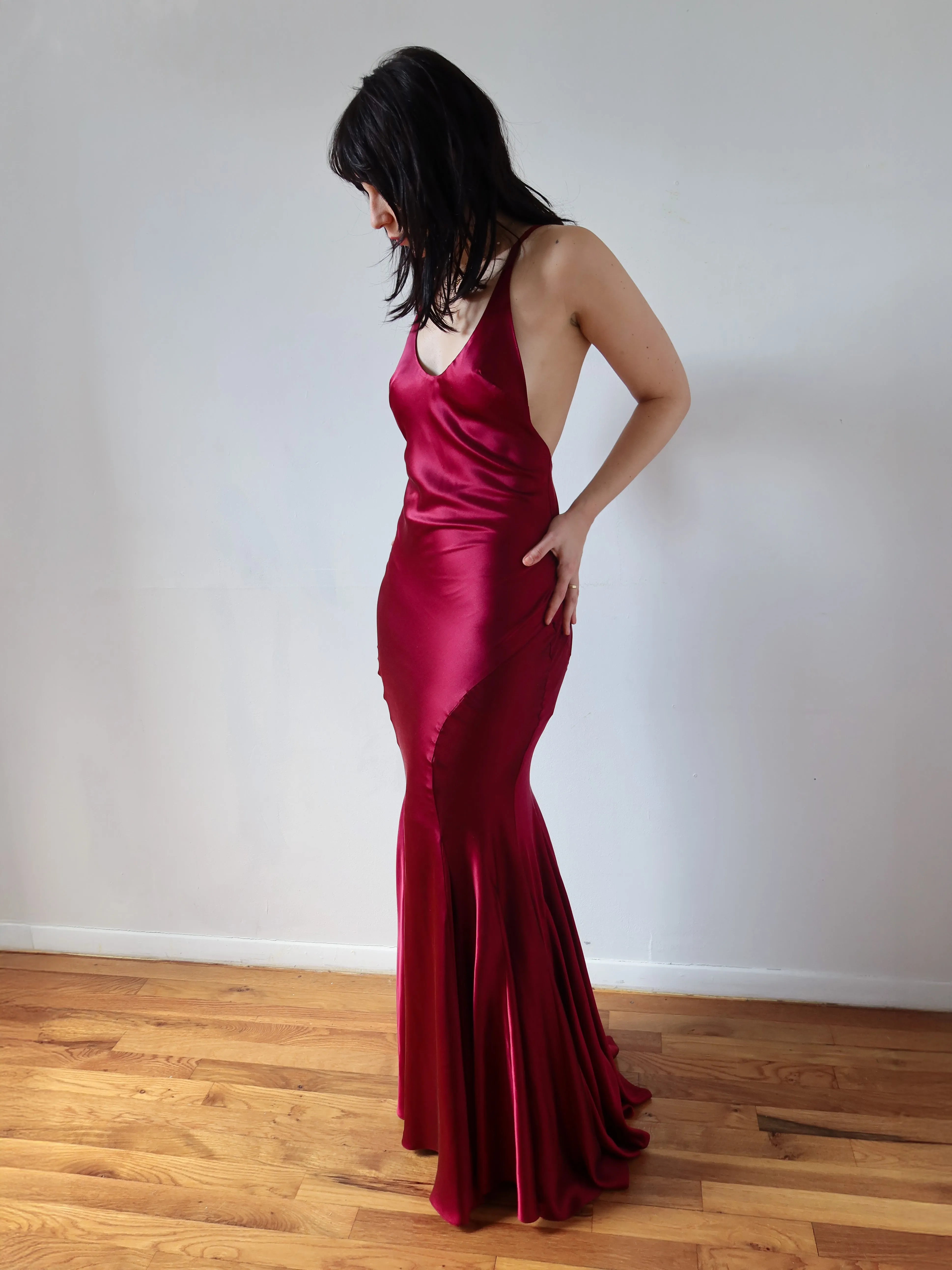 Gia Gown - Burgundy sold by Dana Foley NYC
