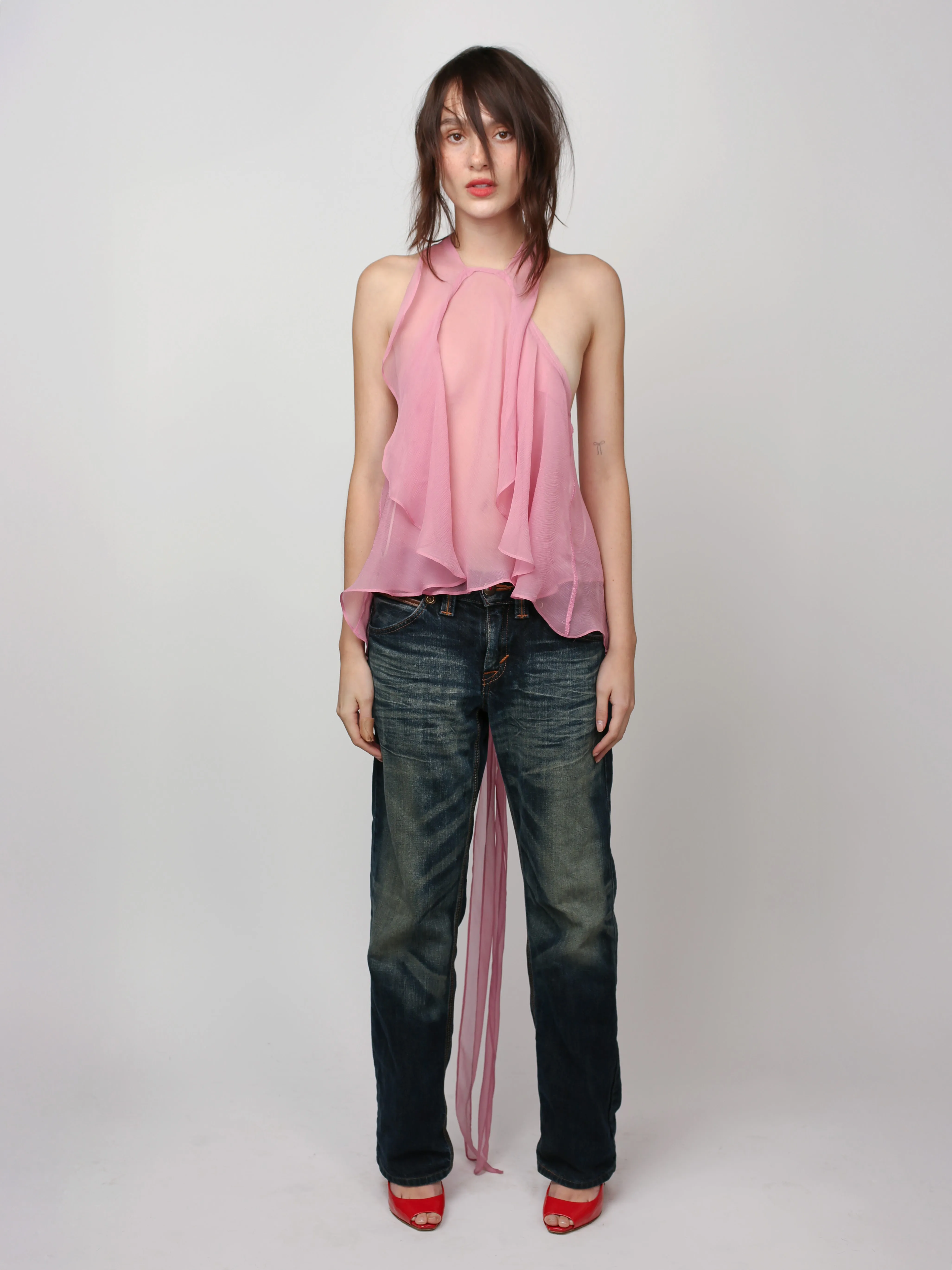 Flutter Top - Pink sold by Dana Foley NYC