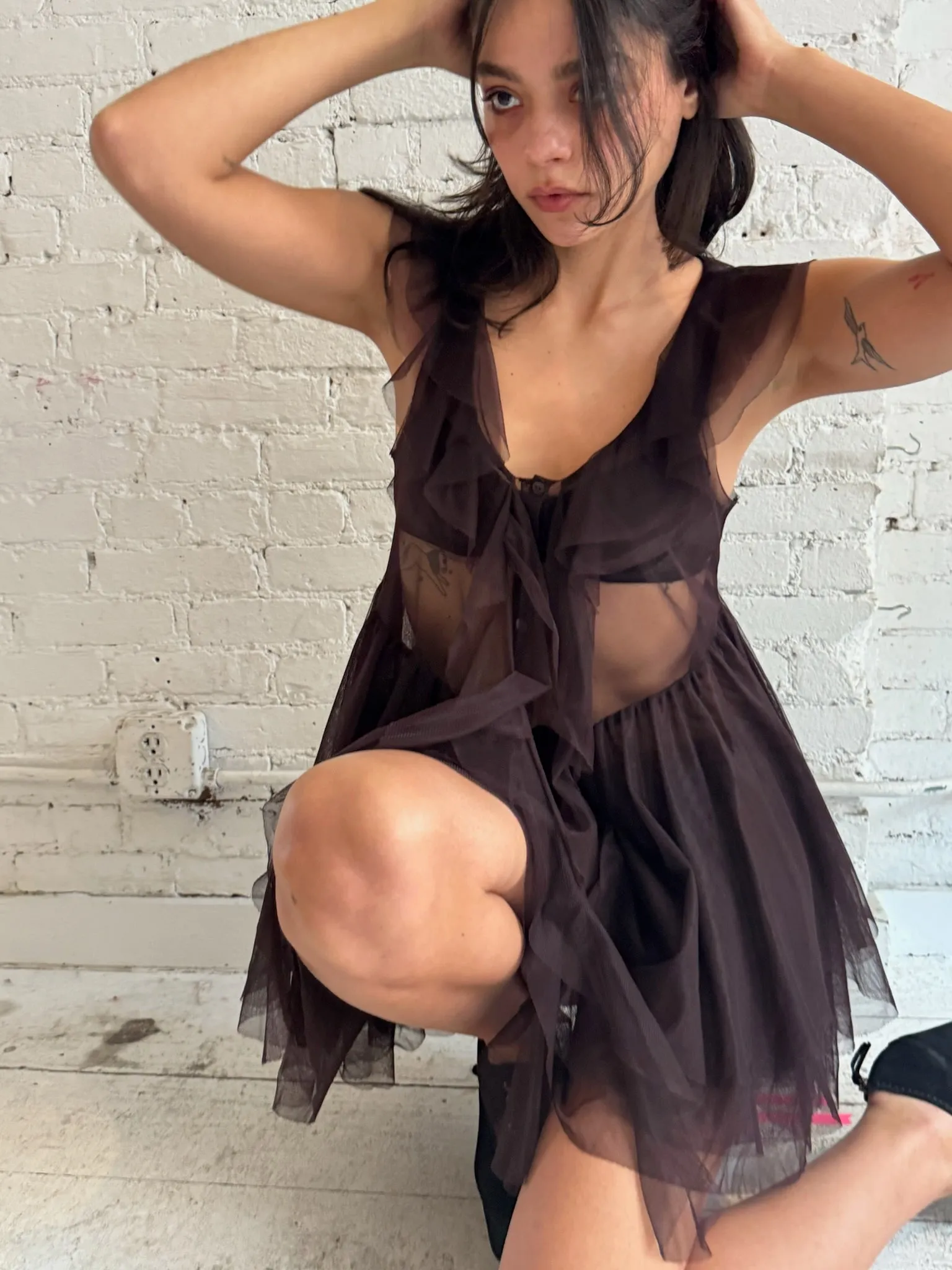 Vintage Belgian Tulle Top sold by Dana Foley NYC product image thumbnail 4