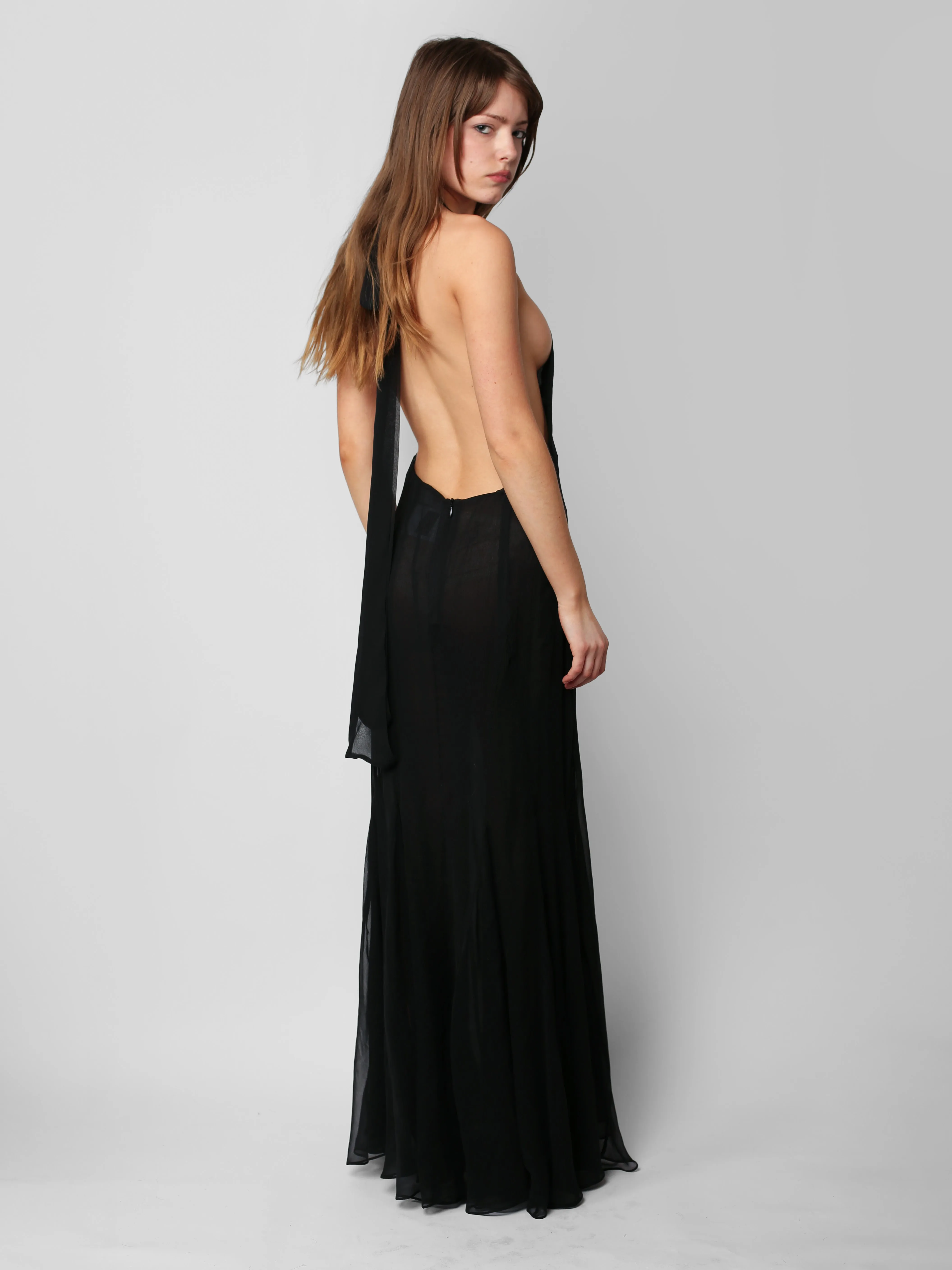 Mariela Halter Dress - Black sold by Dana Foley NYC product image thumbnail 2