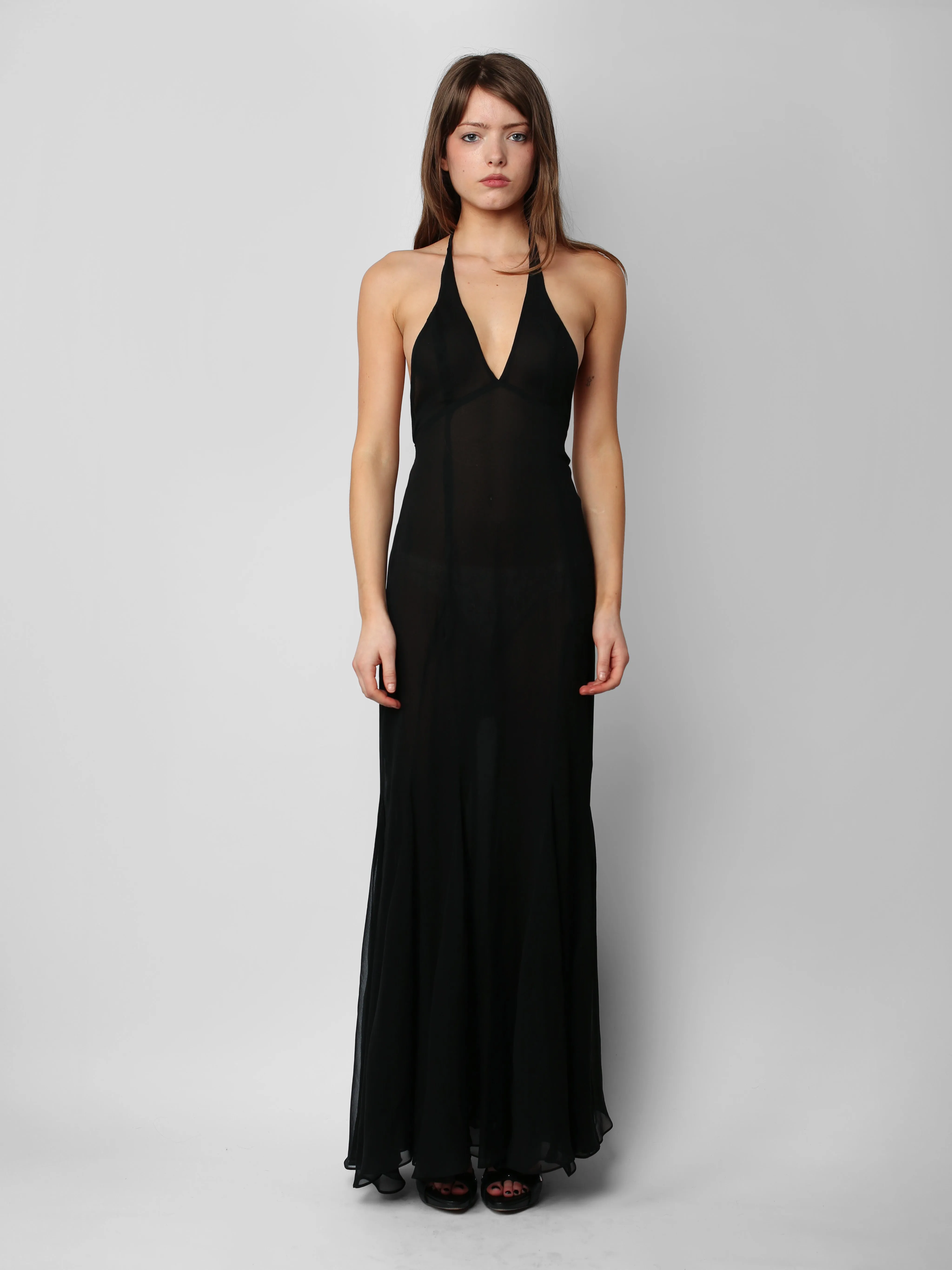 Mariela Halter Dress - Black sold by Dana Foley NYC