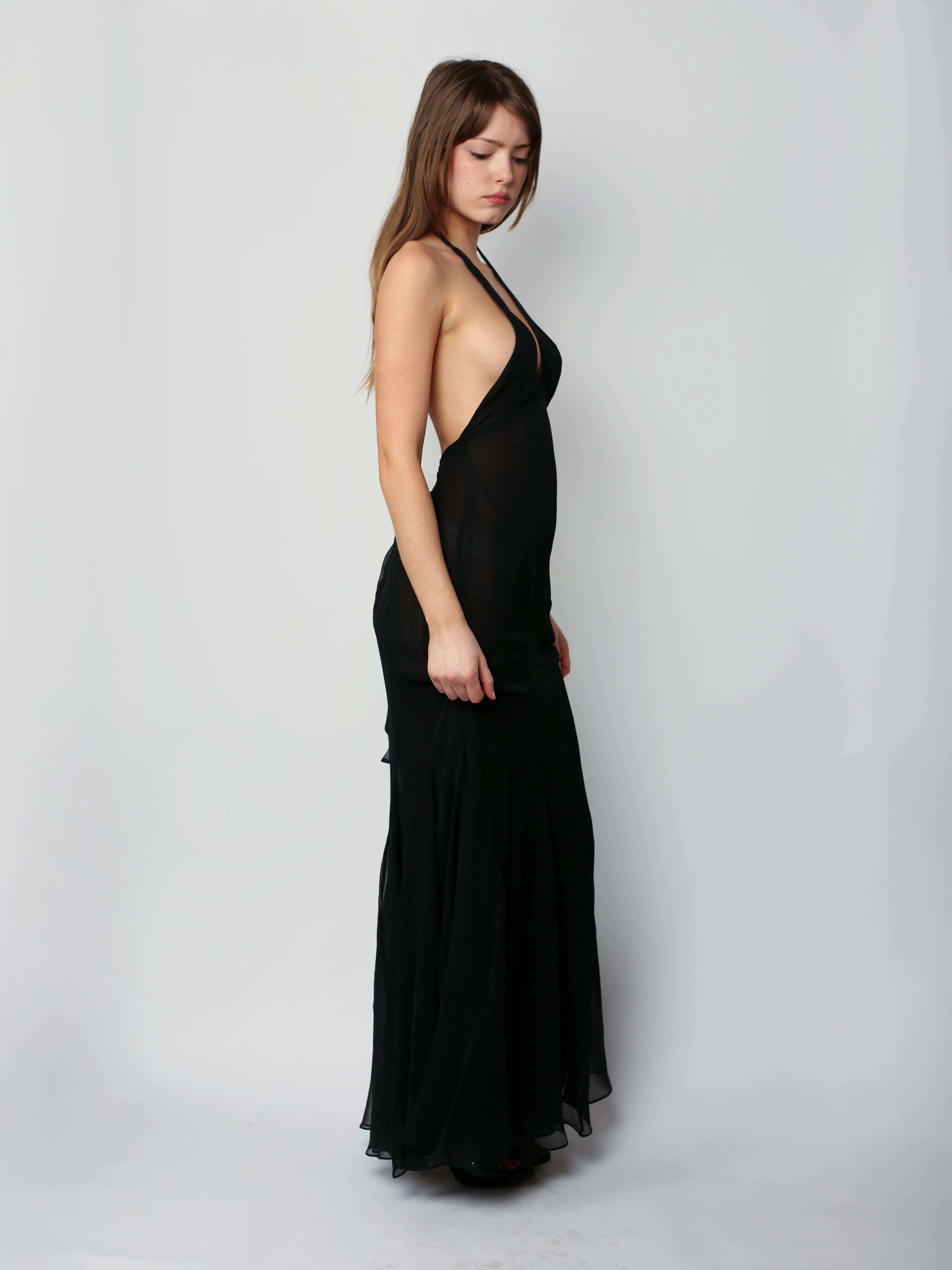 Mariela Halter Dress - Black sold by Dana Foley NYC product image thumbnail 4