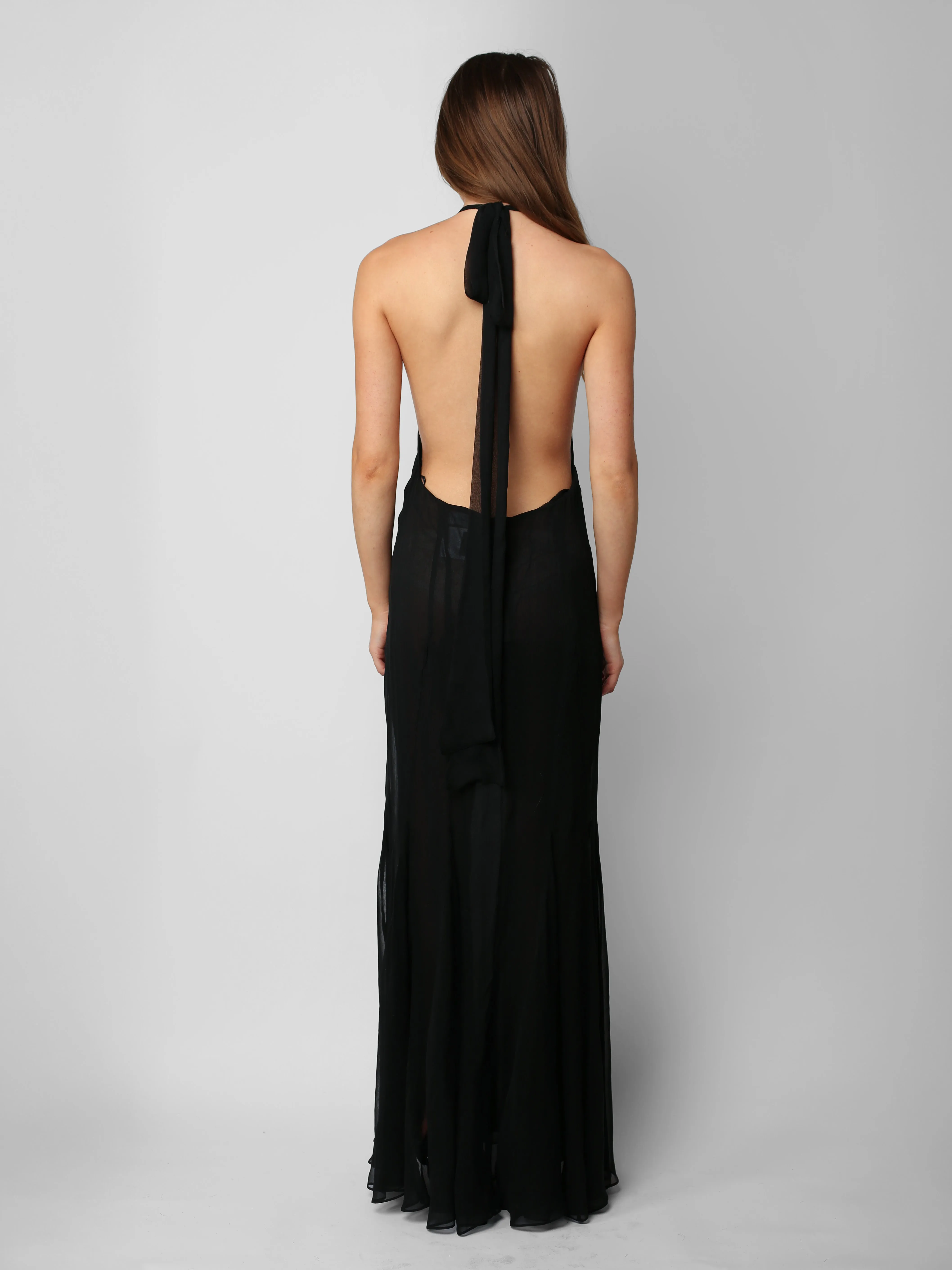 Mariela Halter Dress - Black sold by Dana Foley NYC product image thumbnail 3