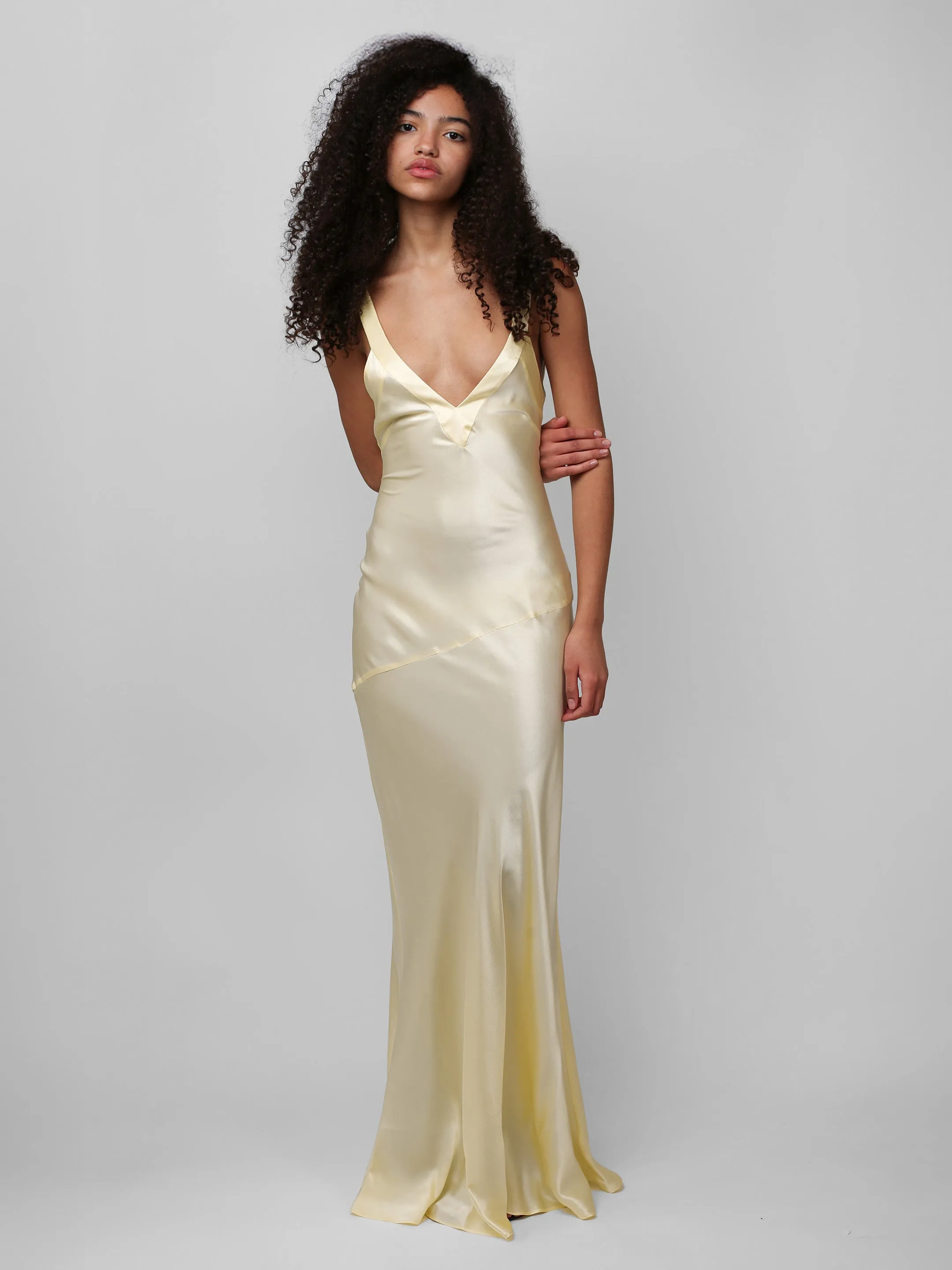 Devon Gown - Yellow sold by Dana Foley NYC product image thumbnail 5