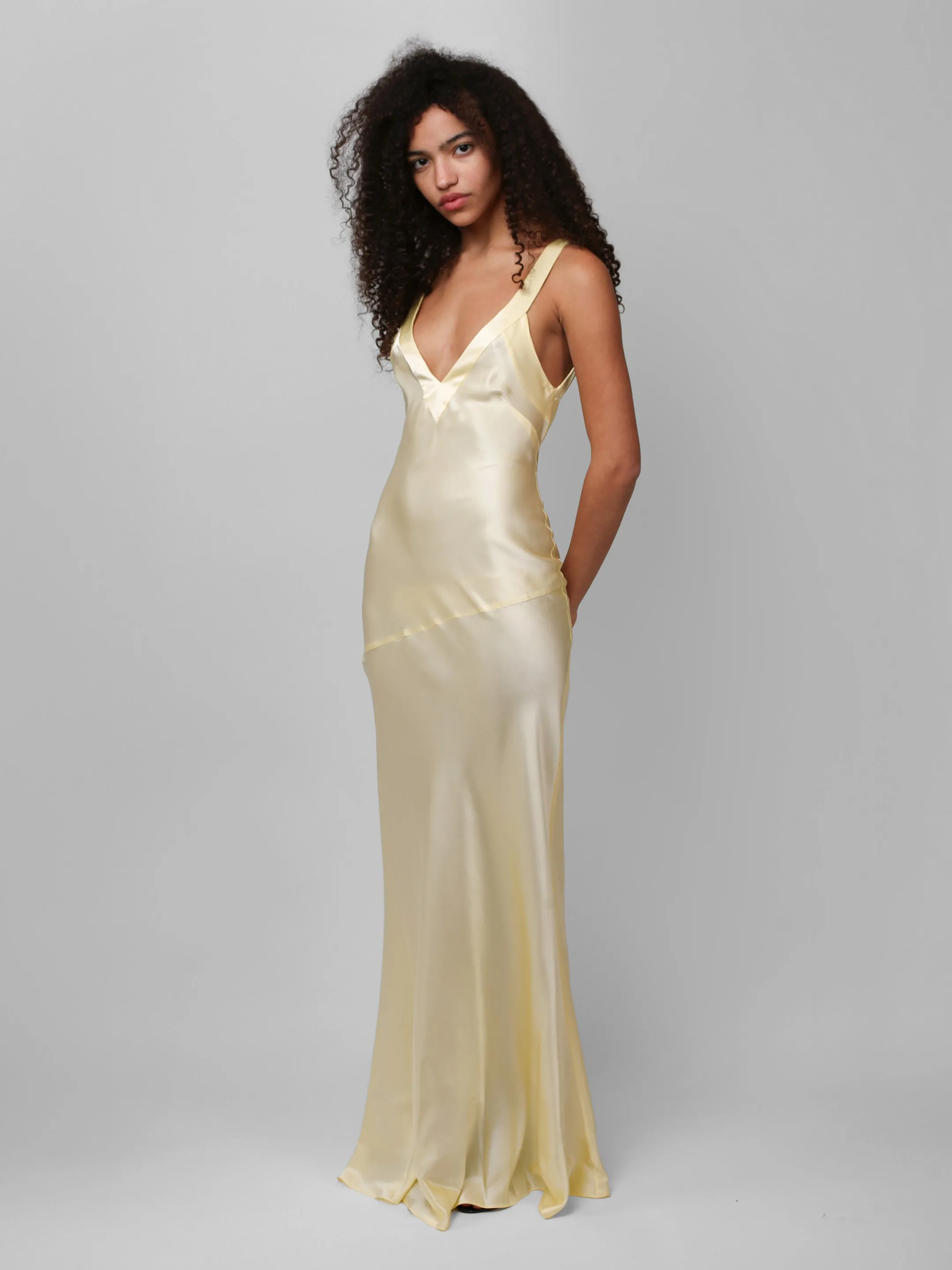 Devon Gown - Yellow sold by Dana Foley NYC product image thumbnail 2