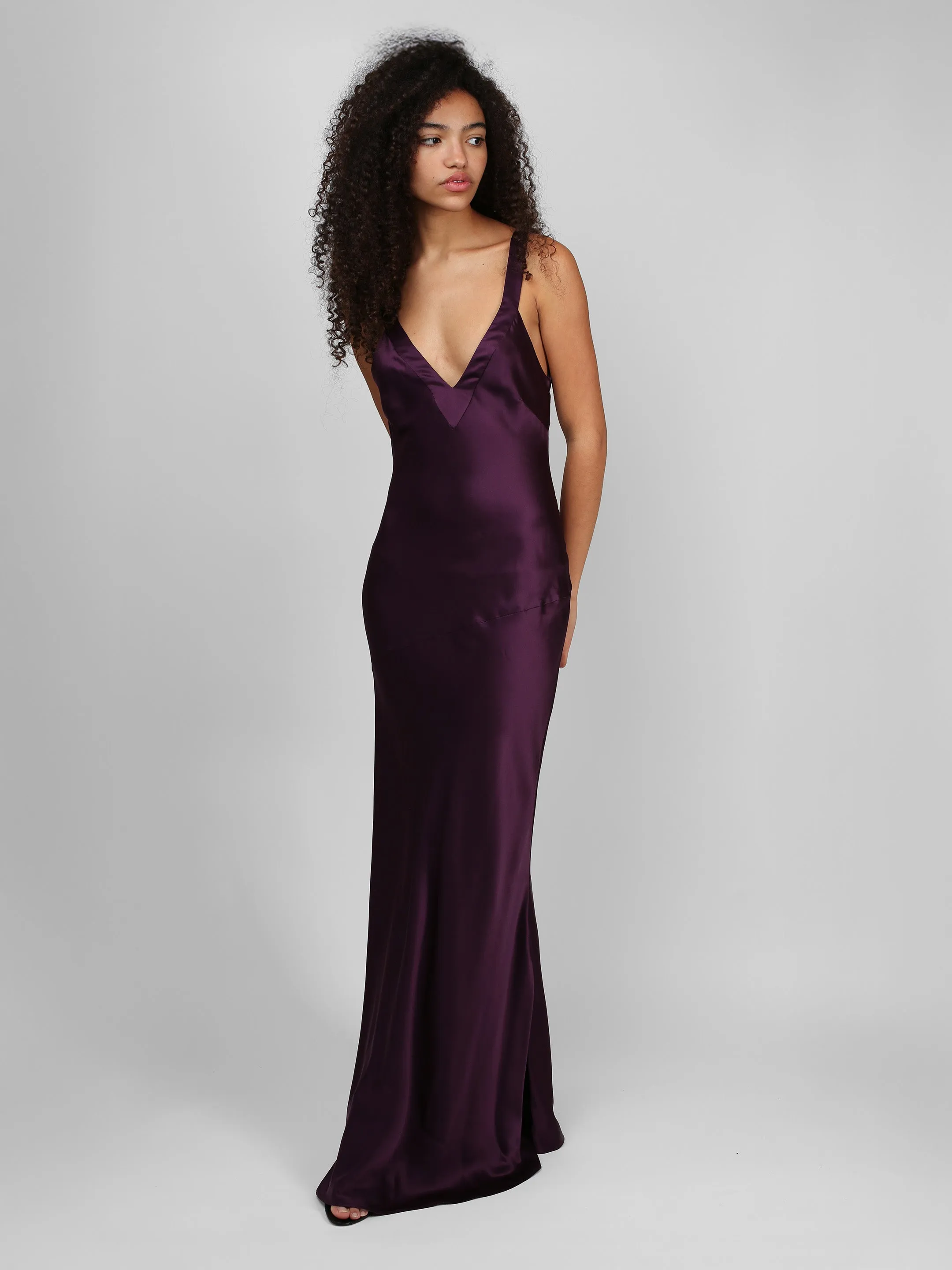 Devon Gown - Plum sold by Dana Foley NYC product image thumbnail 2