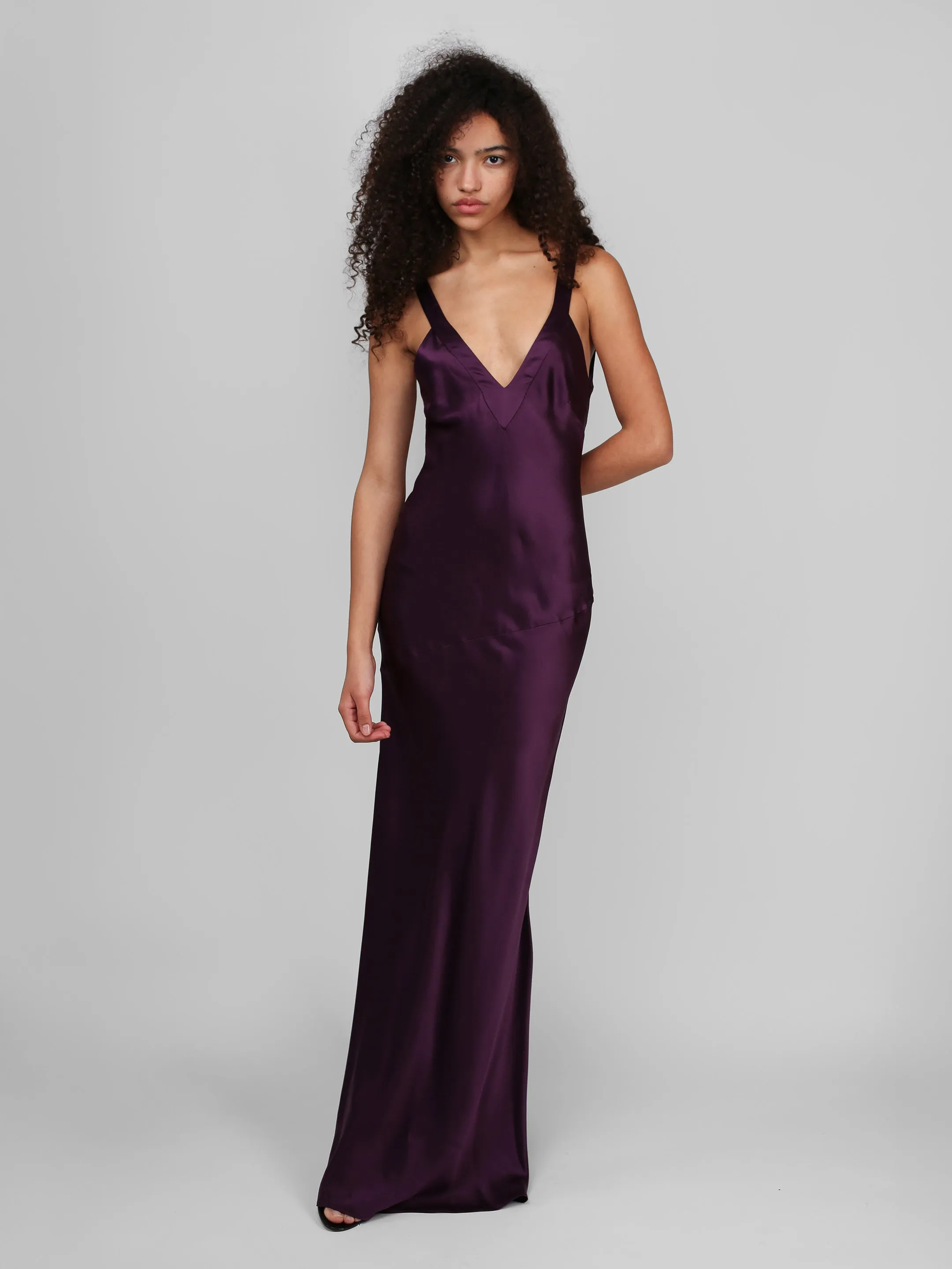 Devon Gown - Plum sold by Dana Foley NYC