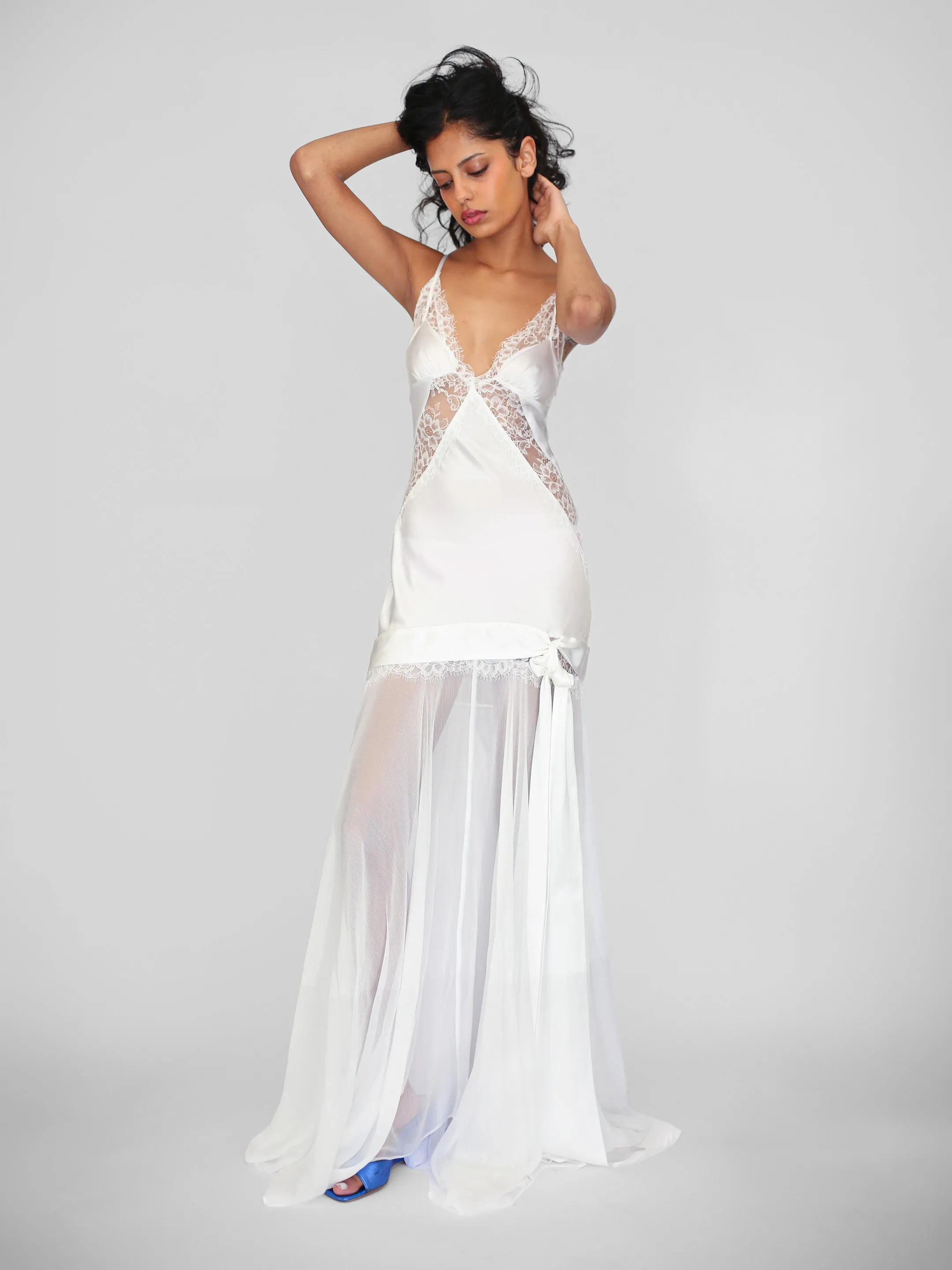 Paris Dress - White sold by Dana Foley NYC product image thumbnail 3