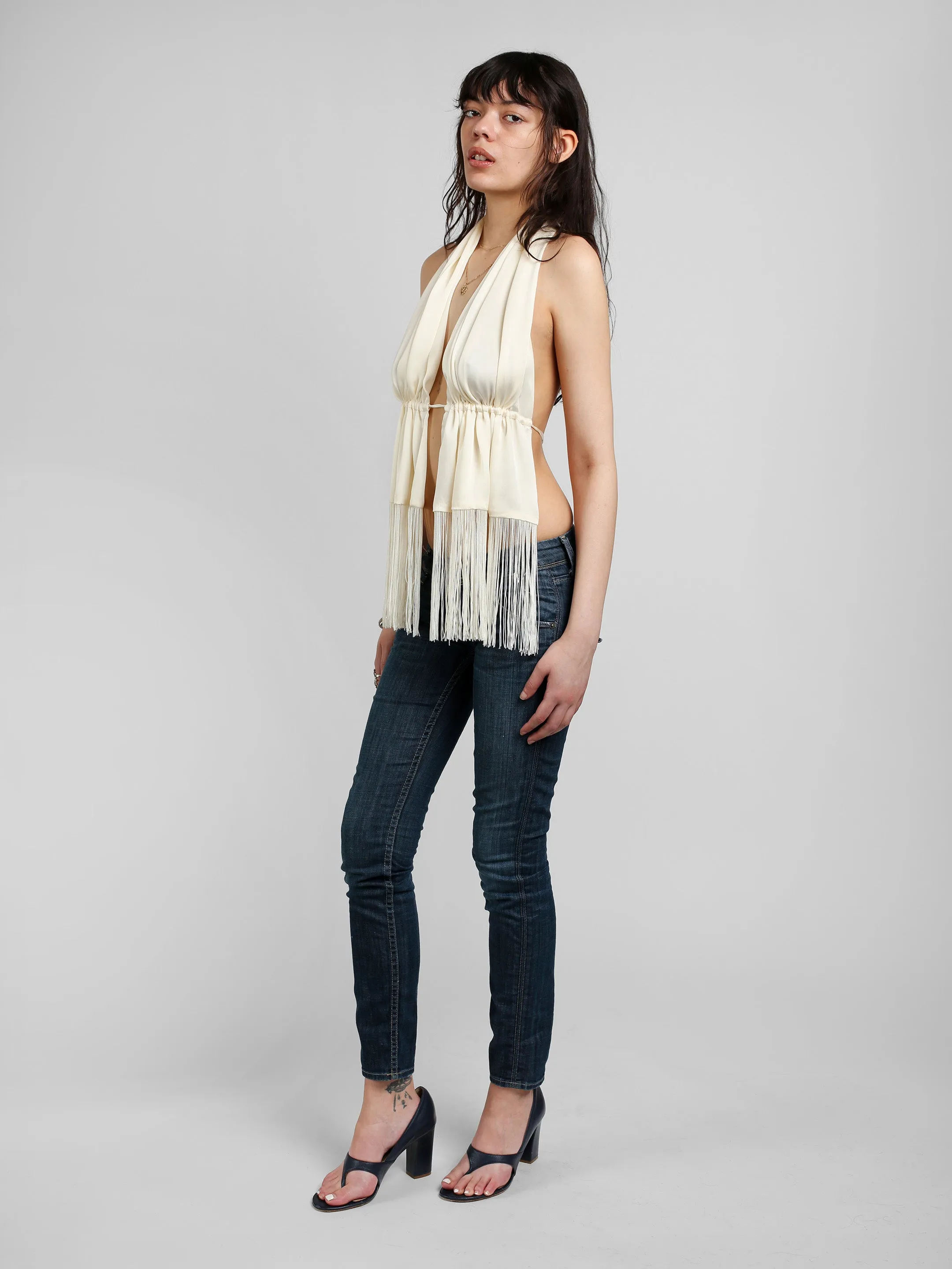 Scarf Top - Ivory sold by Dana Foley NYC product image thumbnail 4