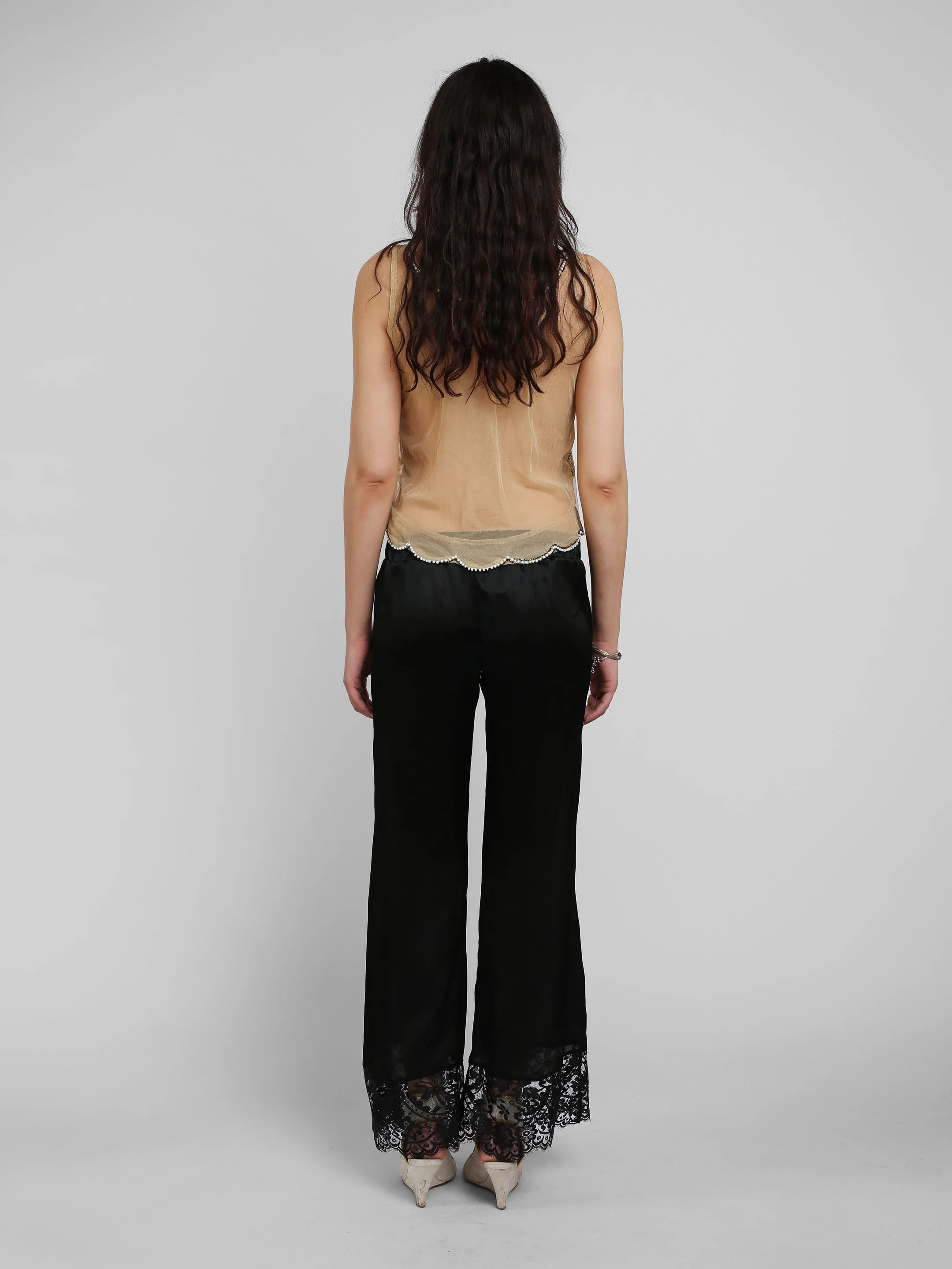 PJ Pants - Black Silk sold by Dana Foley NYC product image thumbnail 3