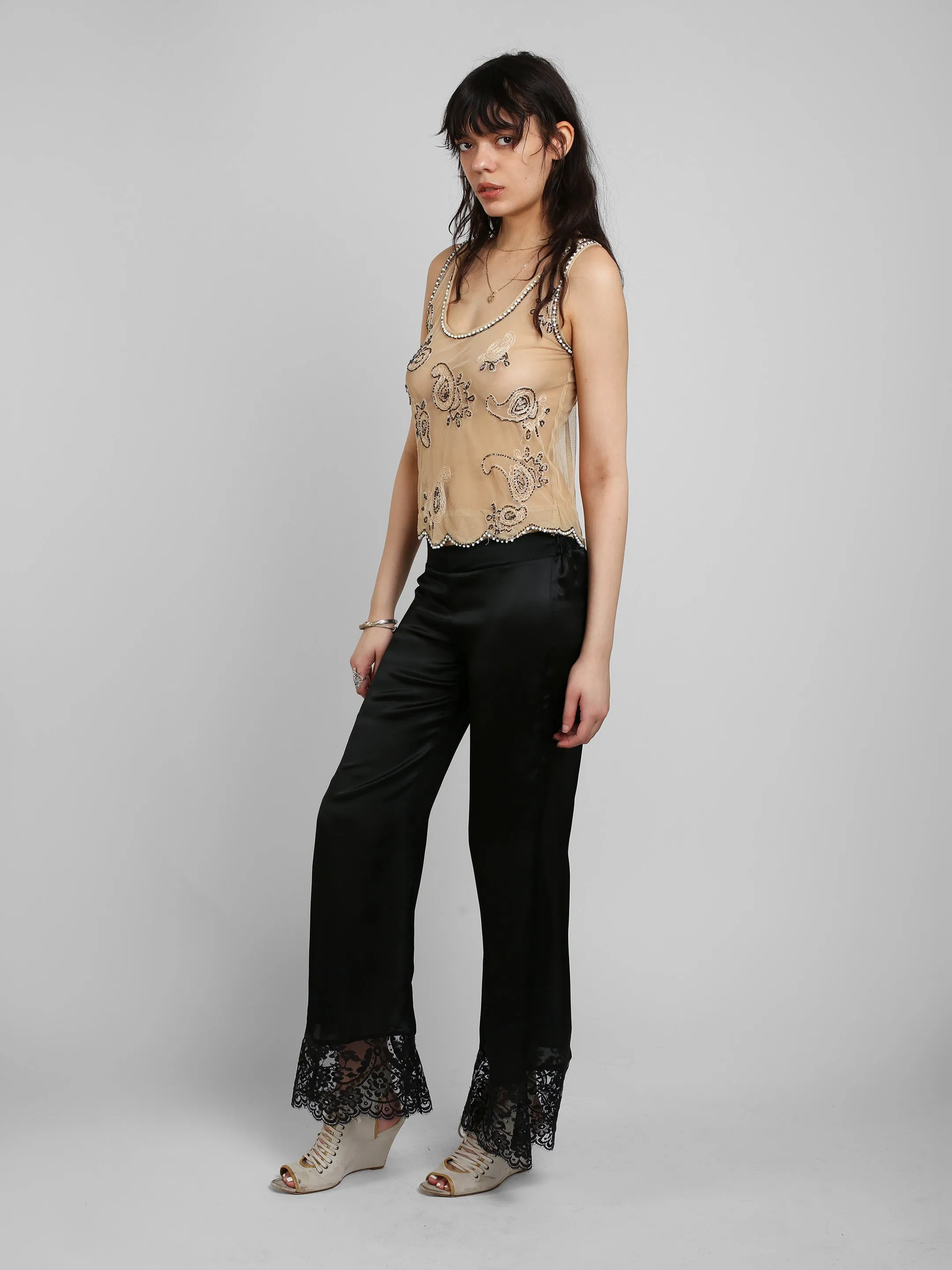 PJ Pants - Black Silk sold by Dana Foley NYC product image thumbnail 2