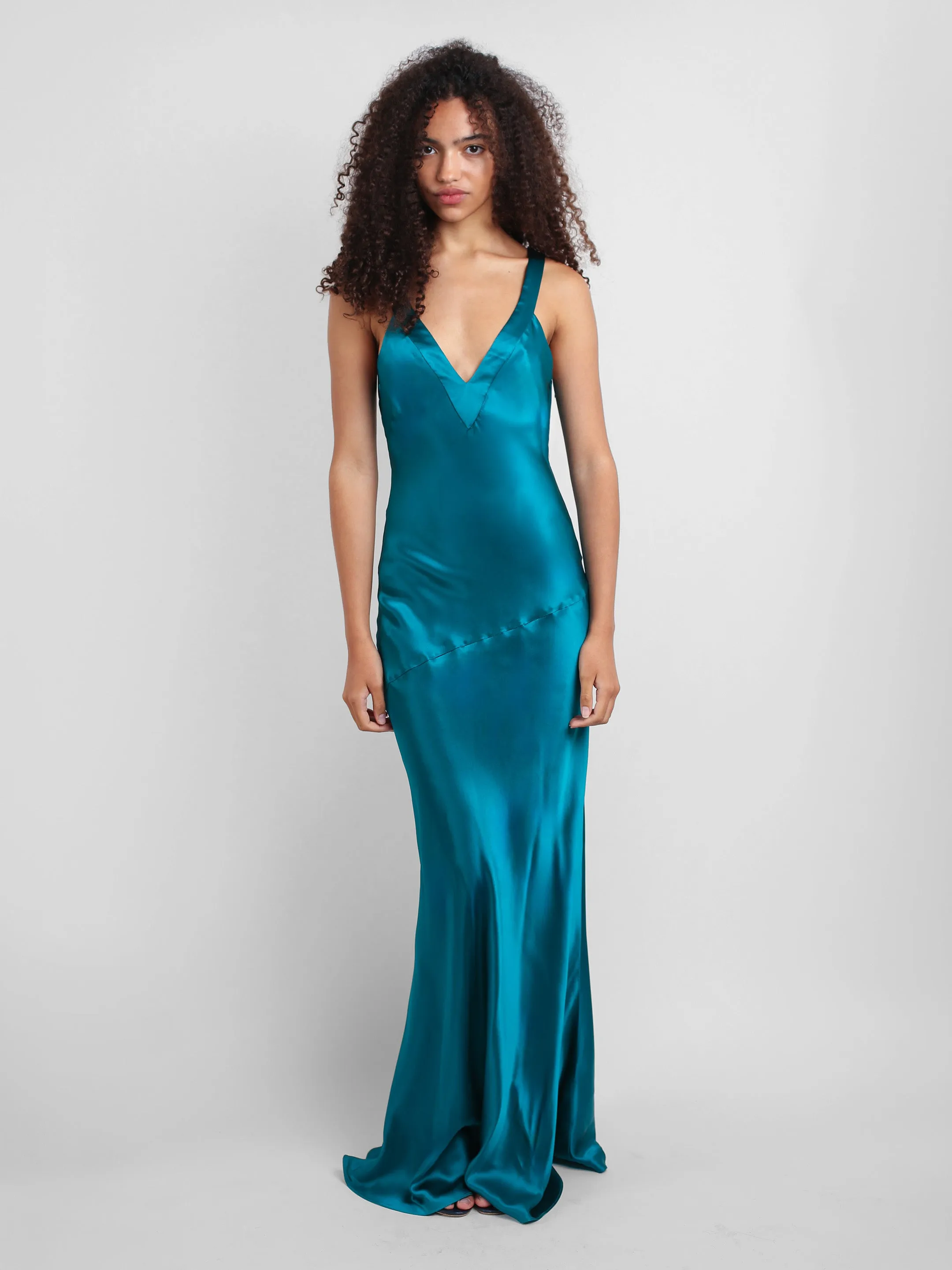 Devon Gown - Teal sold by Dana Foley NYC