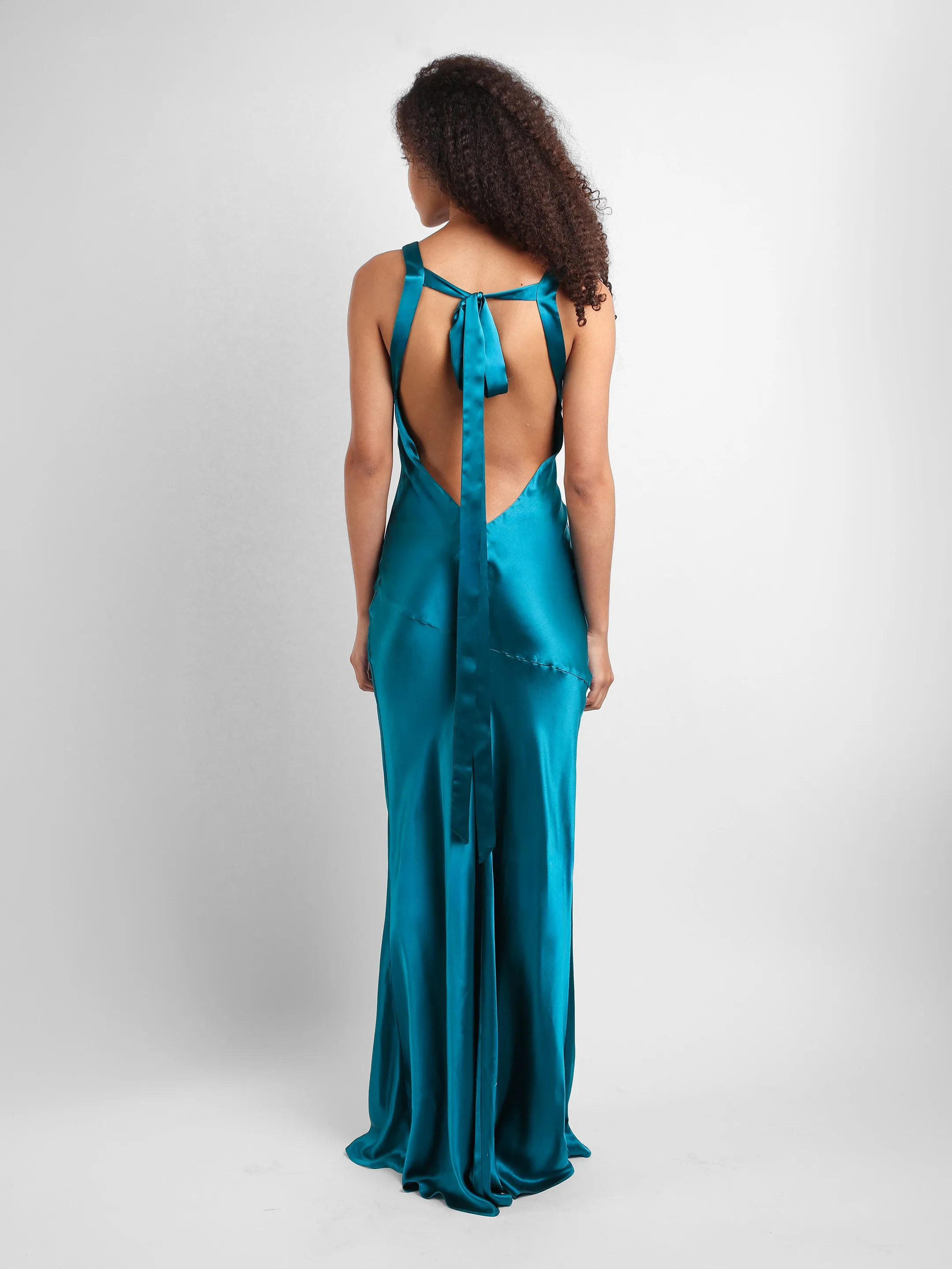 Devon Gown - Teal sold by Dana Foley NYC product image thumbnail 2