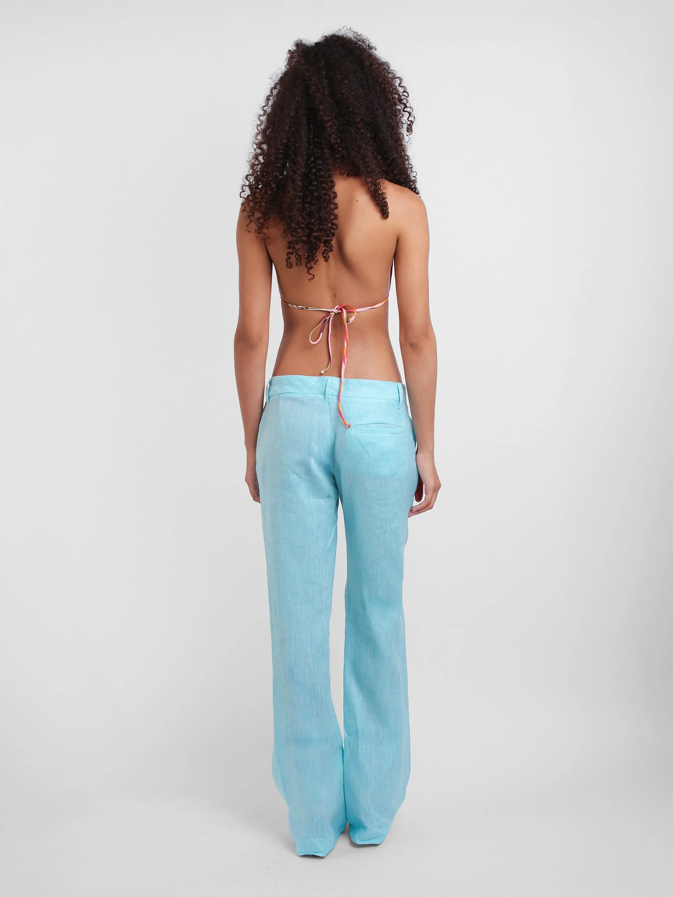 G-Pant - Aquamarine Linen sold by Dana Foley NYC product image thumbnail 2