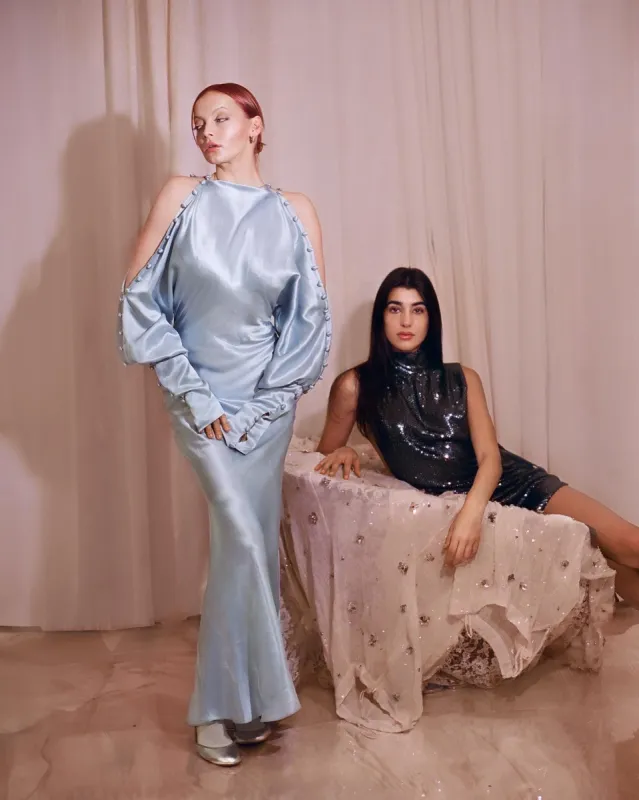 Button Gal Dress - Blue sold by Dana Foley NYC