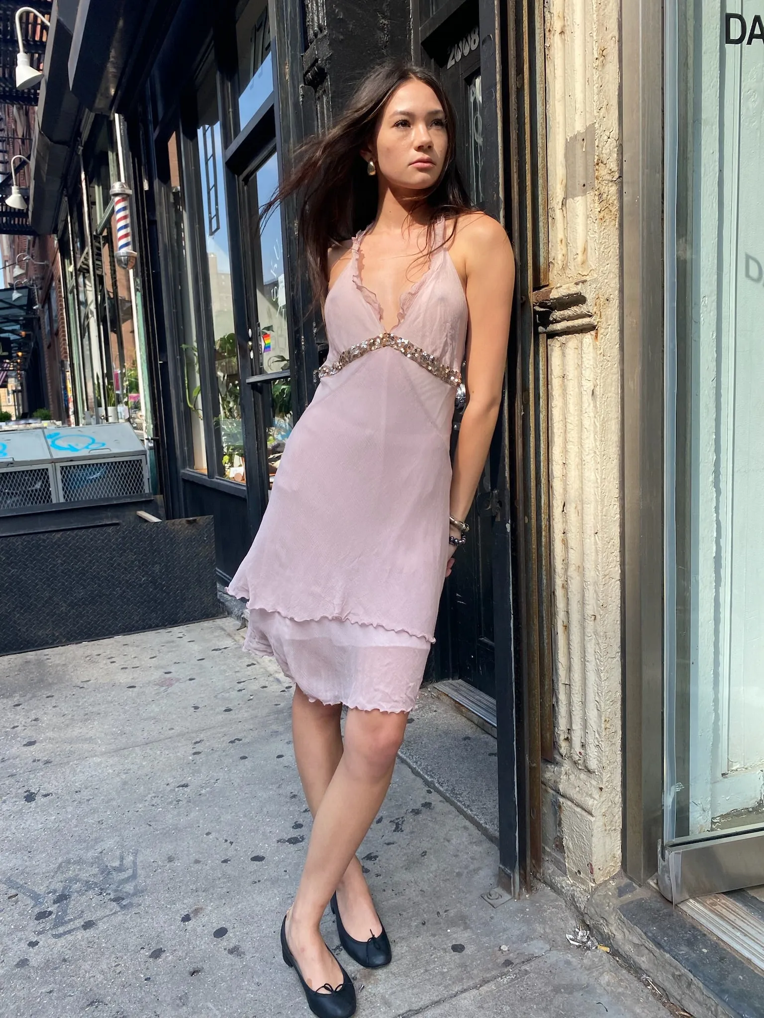 Sequin Trim Dress sold by Dana Foley NYC