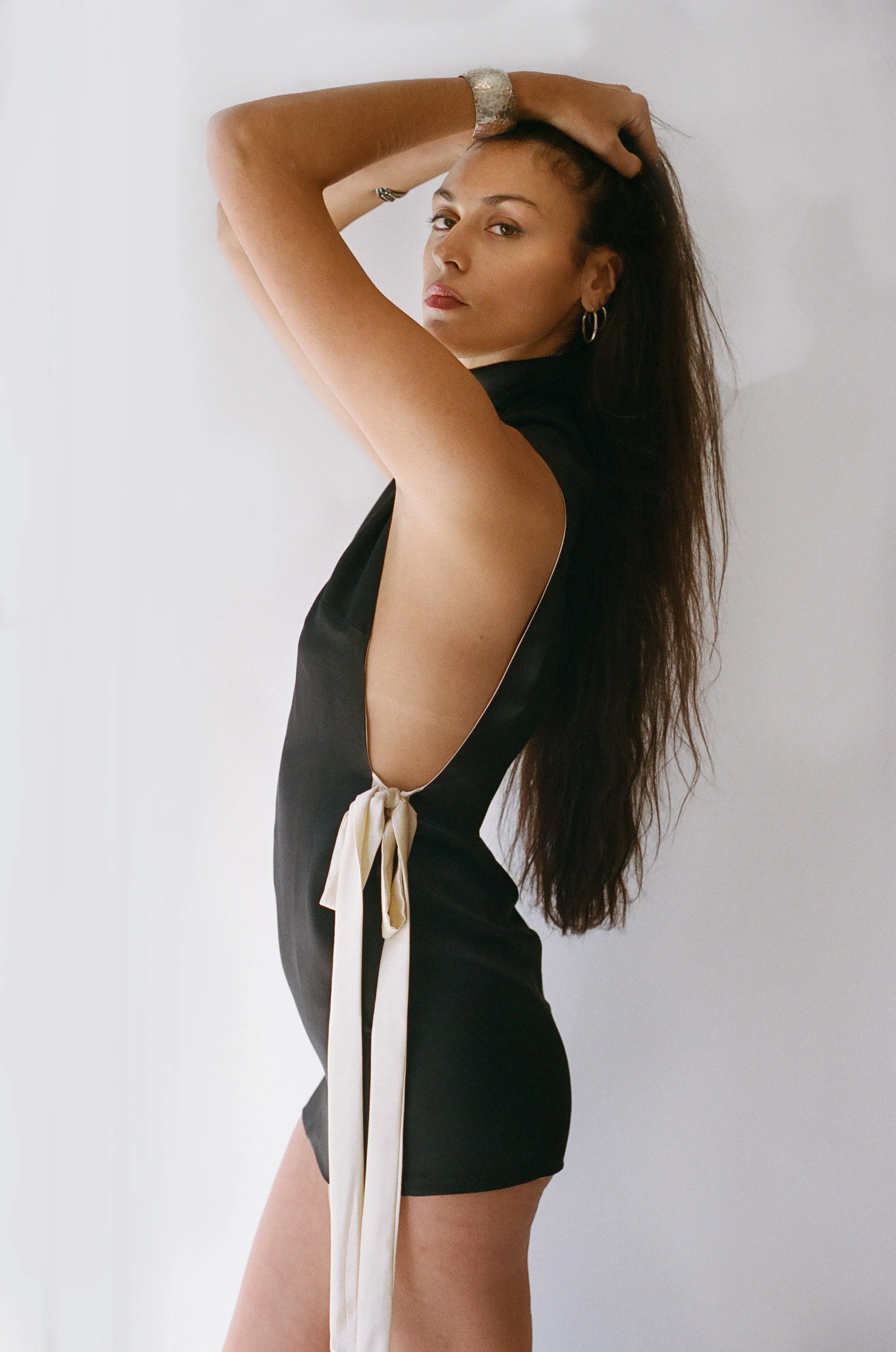 Maeve Mini Dress - Black & Champagne sold by Dana Foley NYC product image thumbnail 3