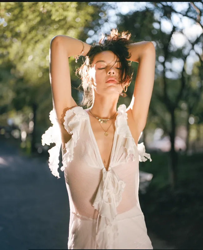 Raggy Dress - White sold by Dana Foley NYC