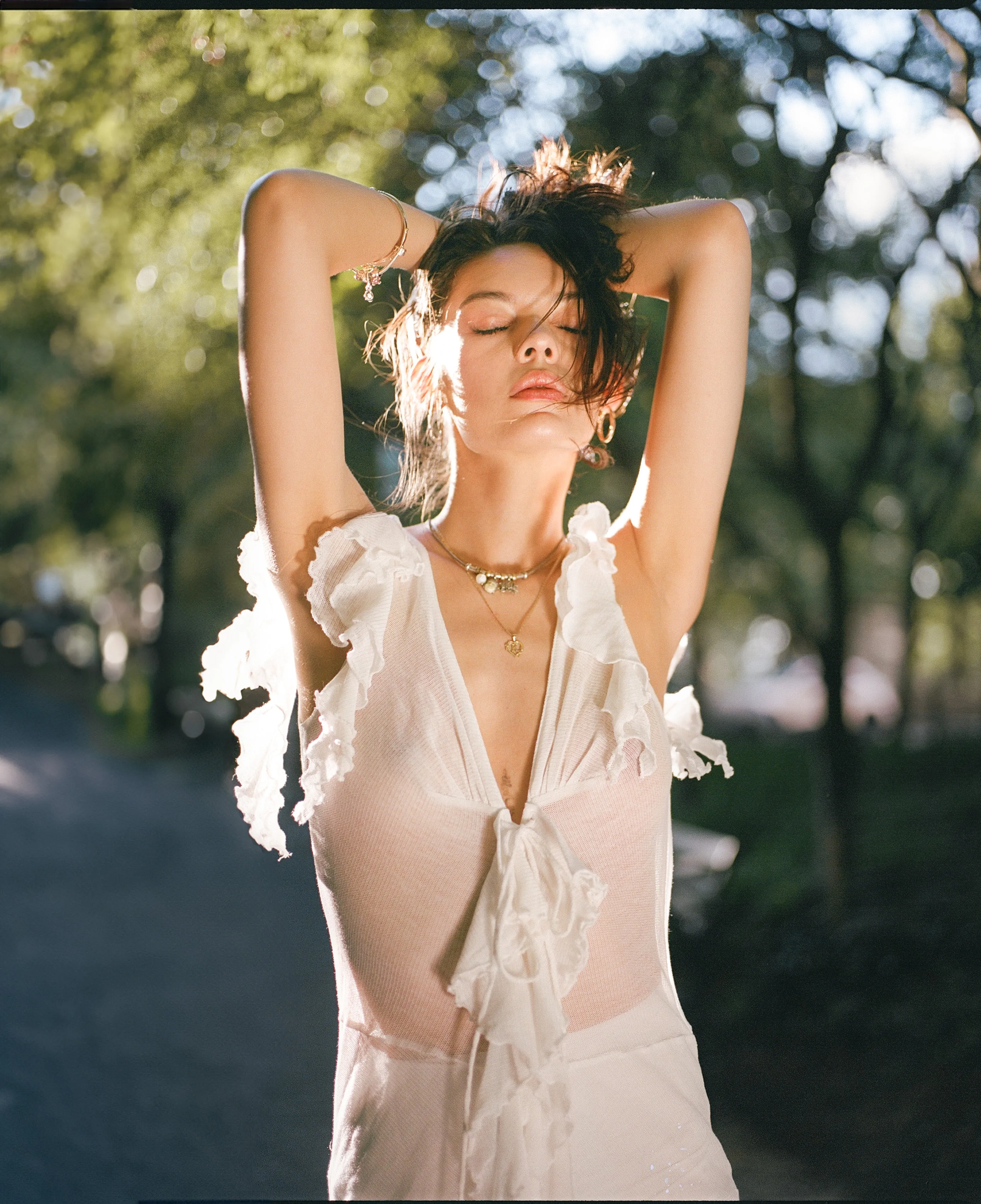 Raggy Dress - White sold by Dana Foley NYC