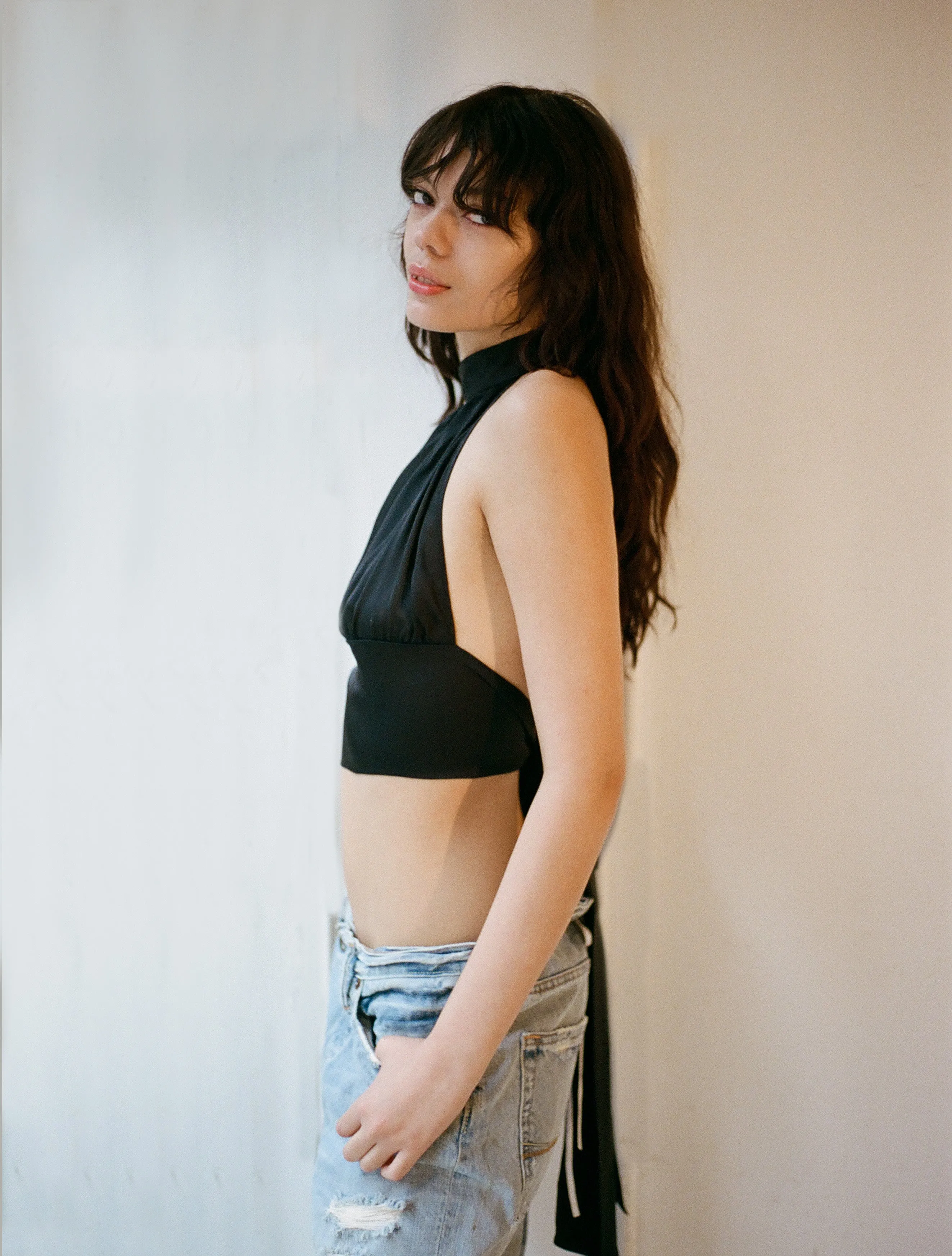 Silk Halter Top - Black sold by Dana Foley NYC product image thumbnail 2