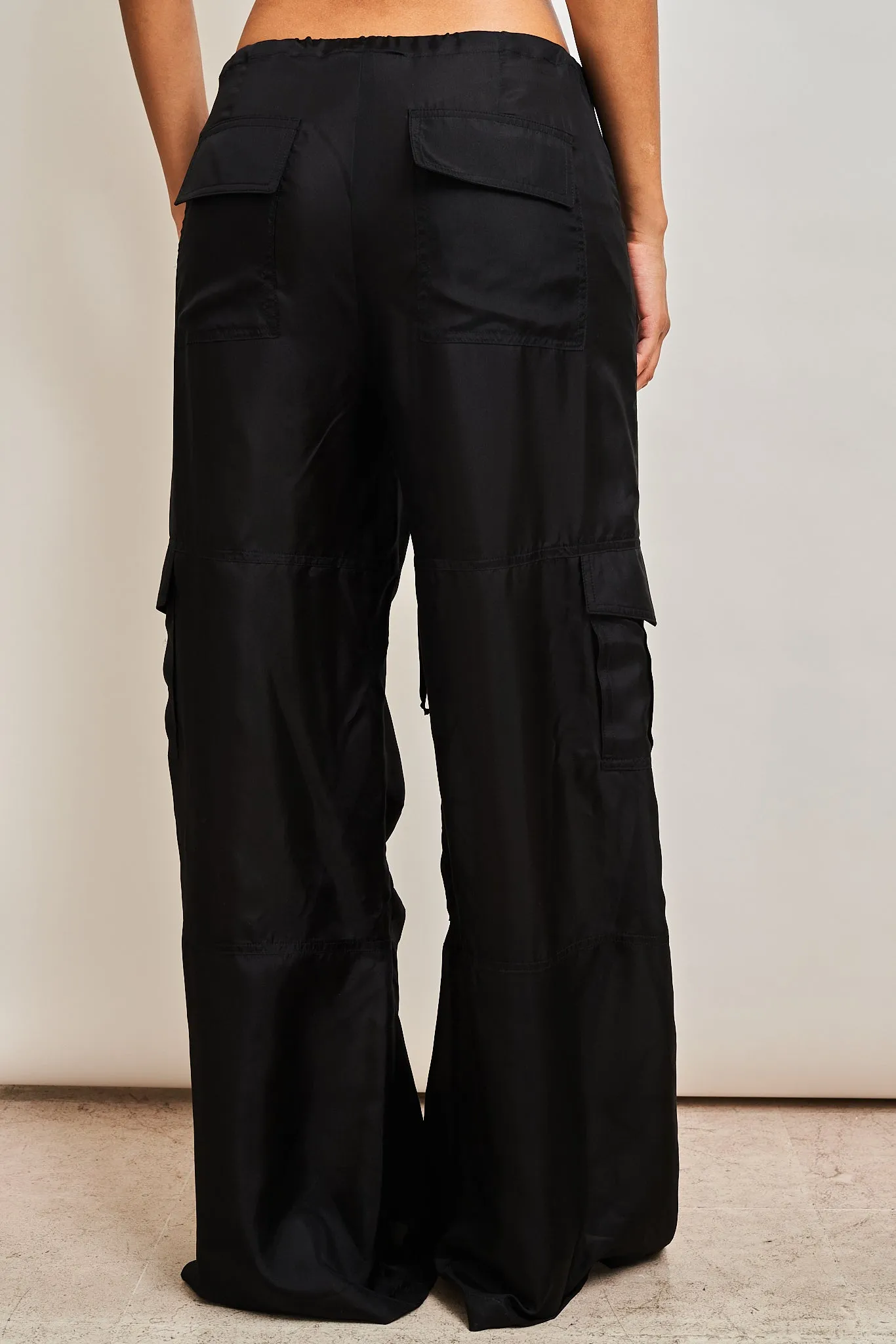 Silk Cargo Pants - Black sold by Dana Foley NYC product image thumbnail 3