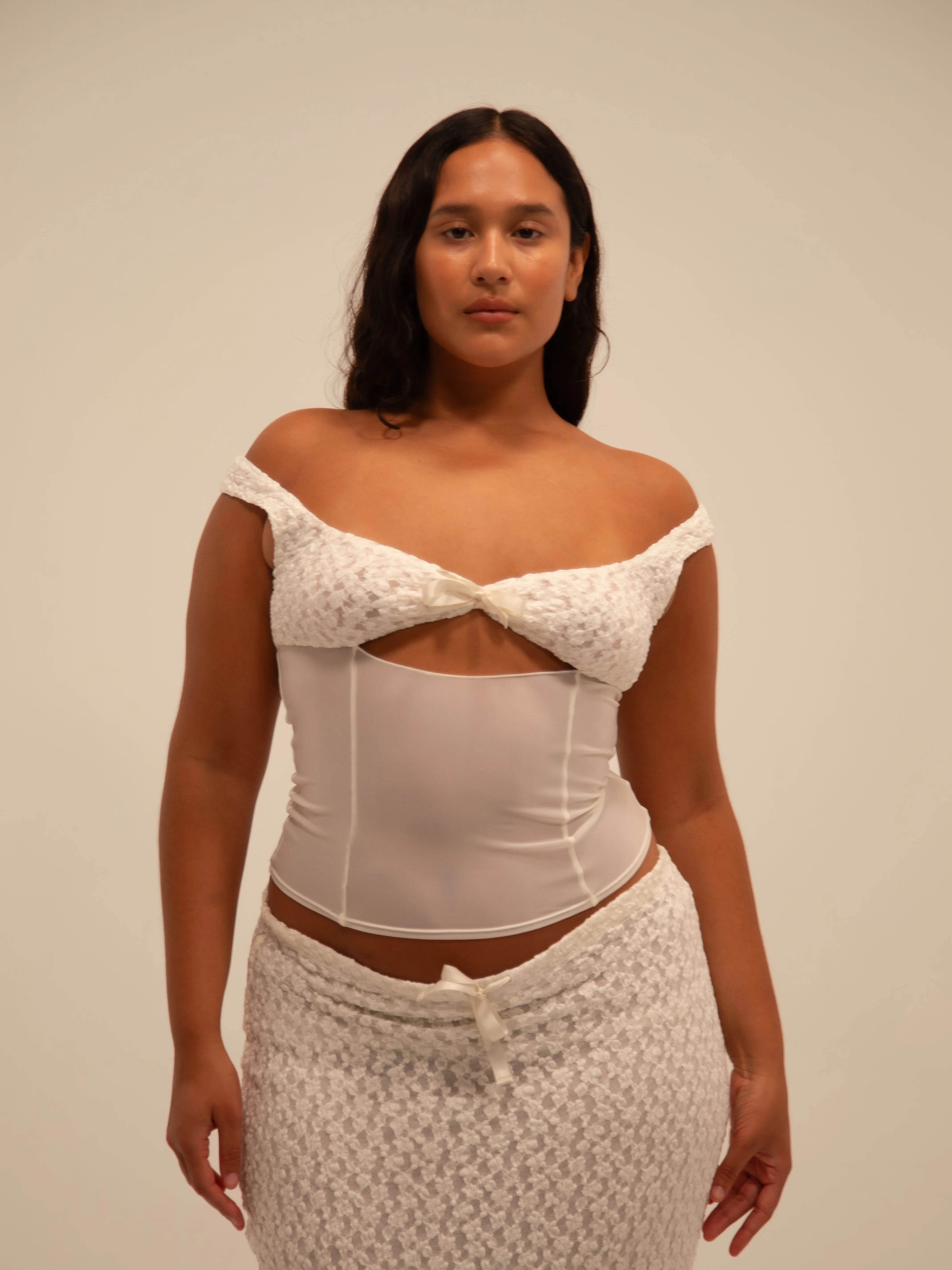 EQUINOX TOP IN IVORY sold by Buci