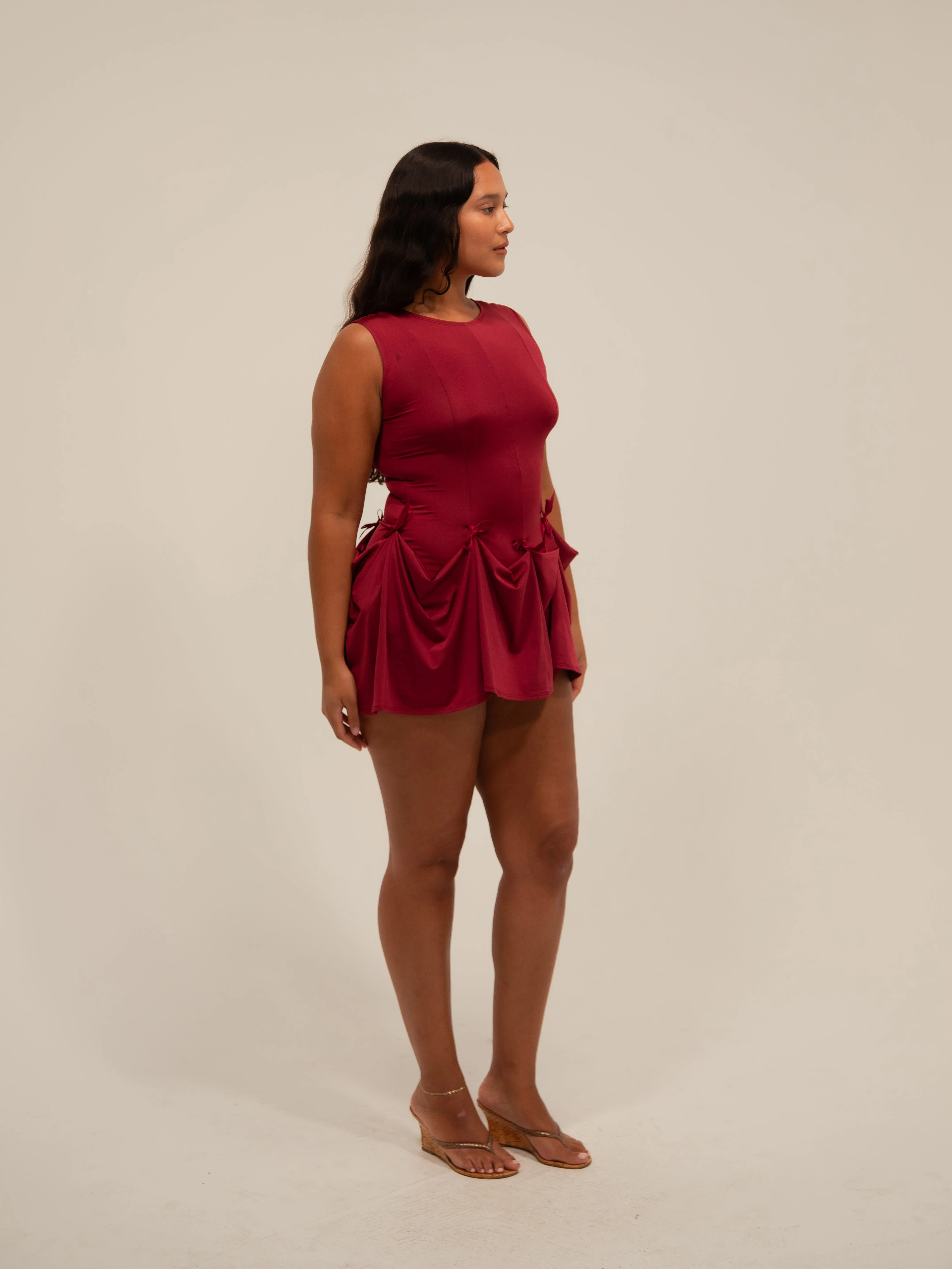 HEIRESS DRESS IN SANGRIA sold by Buci product image thumbnail 2