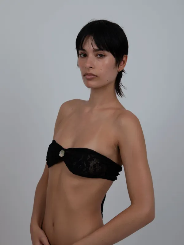 LACE TINY TANK IN BLACK sold by Buci